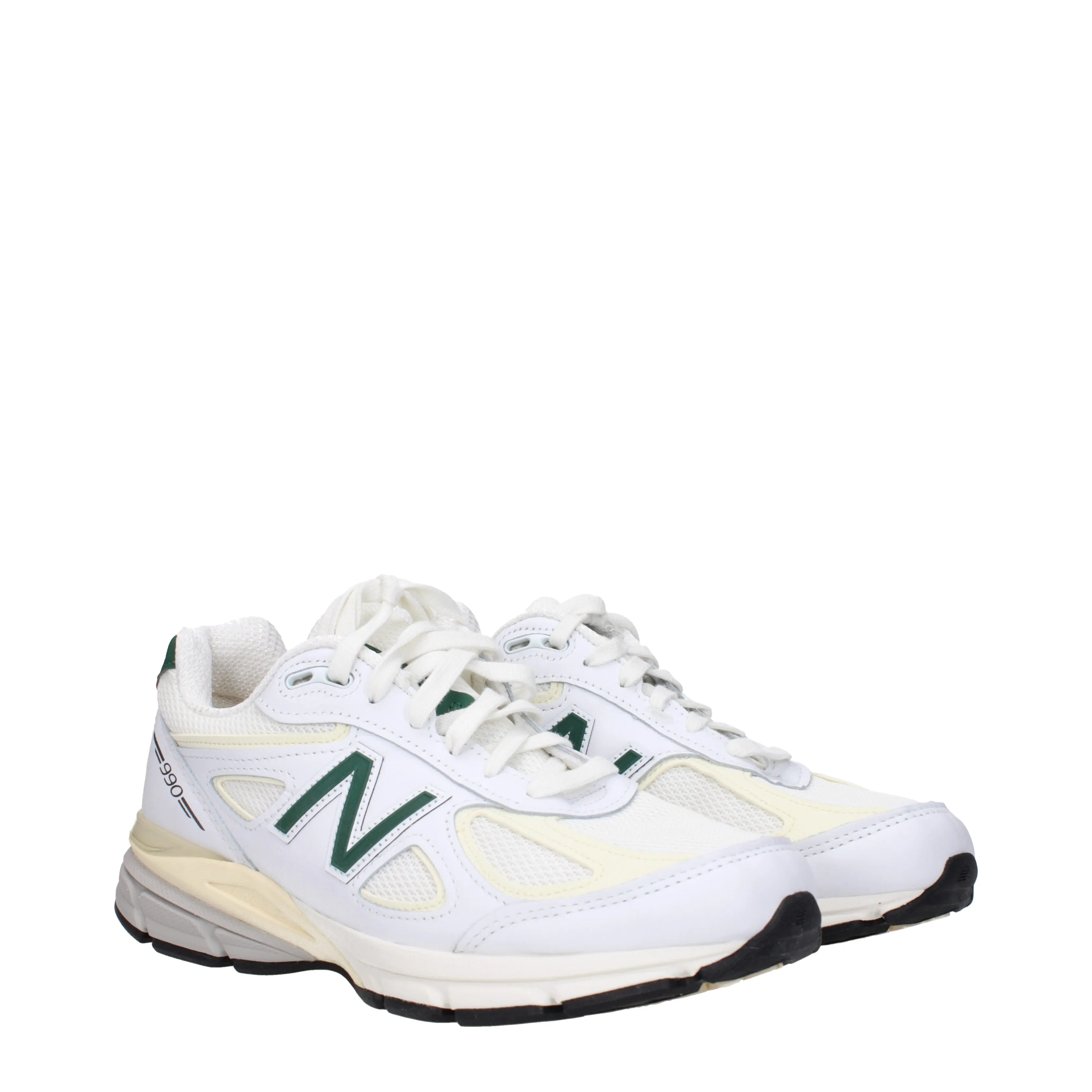 New Balance Sneakers 990 Uomo Pelle Bianco/Verde