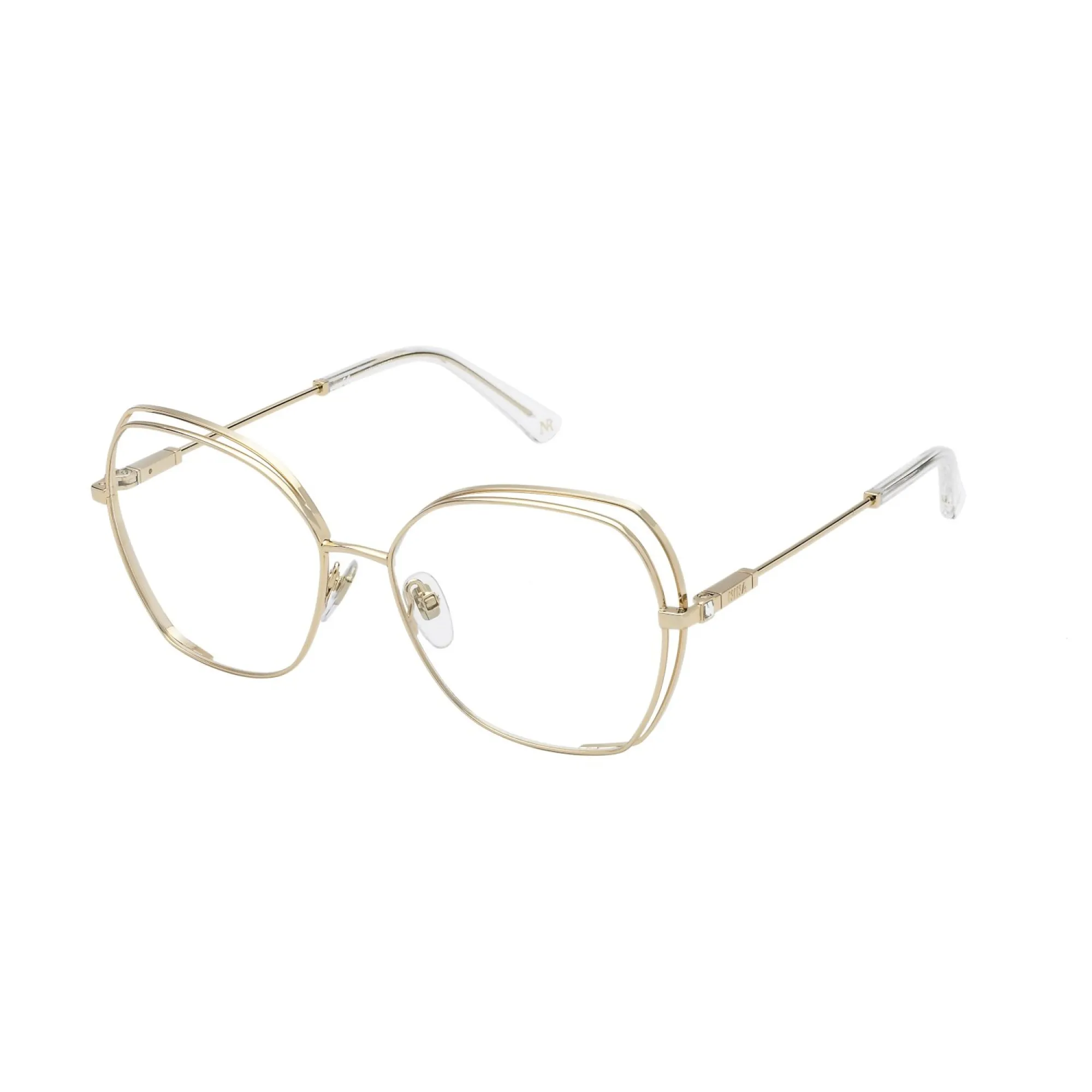   Nina Ricci VNR311S - 0300 Totale Oro Rosa Lucido | Occhiale Da Vista Donna 