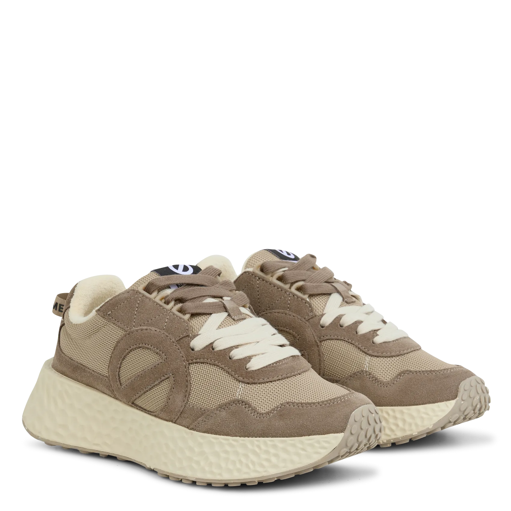  NO NAME   CARTER - Sneakers con zeppa in doppio materiale | Marrone