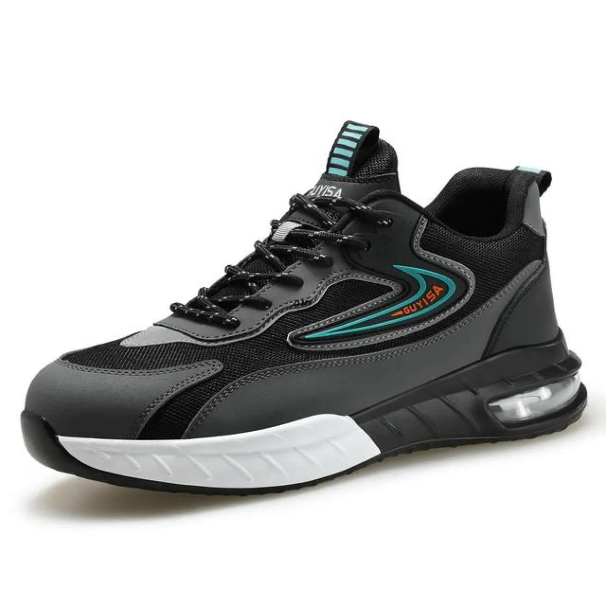 Nuove scarpe antinfortunistiche da uomo Sneaker con punta in acciaio Sport Cuscino d'aria Stivali riflettenti antinfortunistici