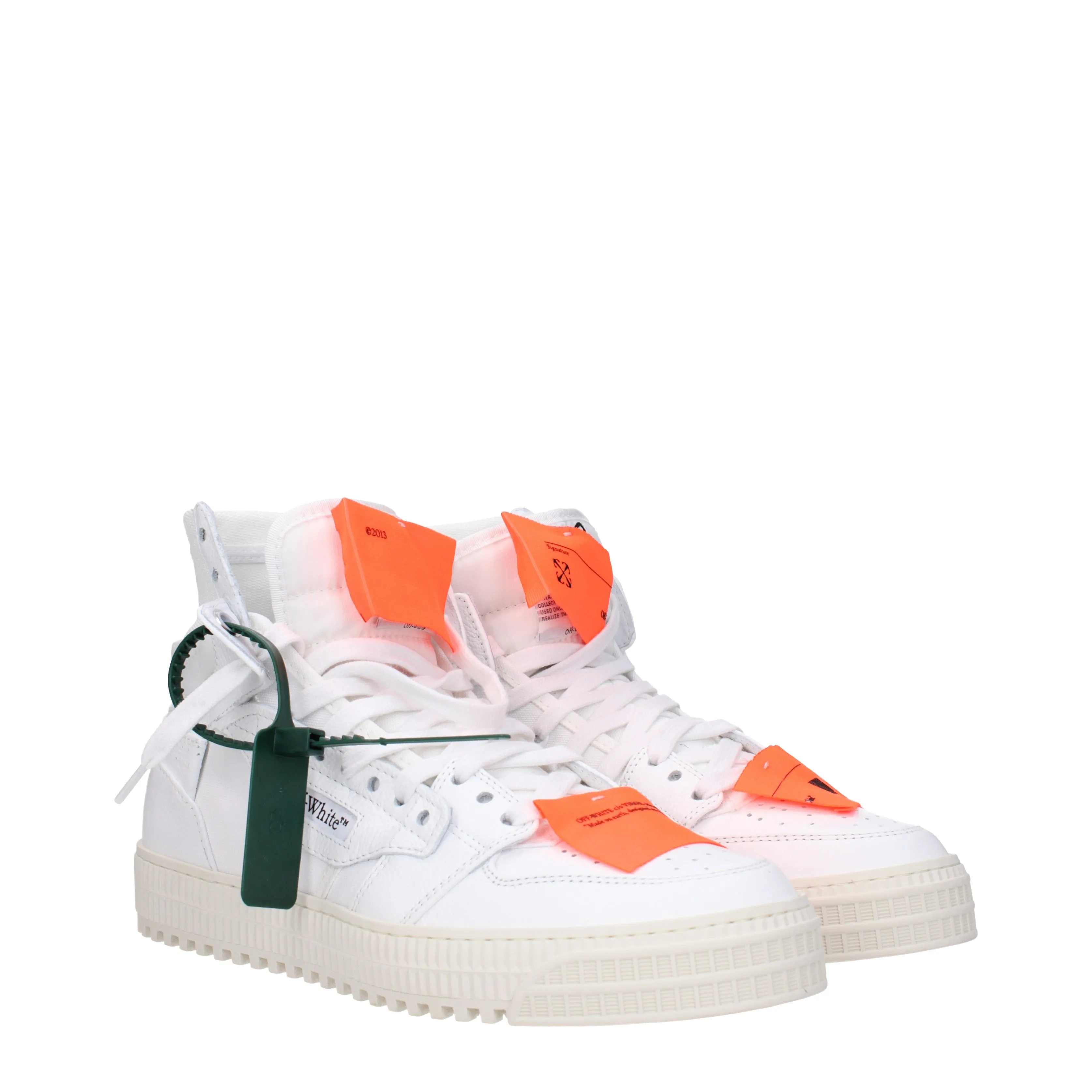 Off-White Sneakers 3.0 Donna Pelle Bianco/Arancione Fluo
