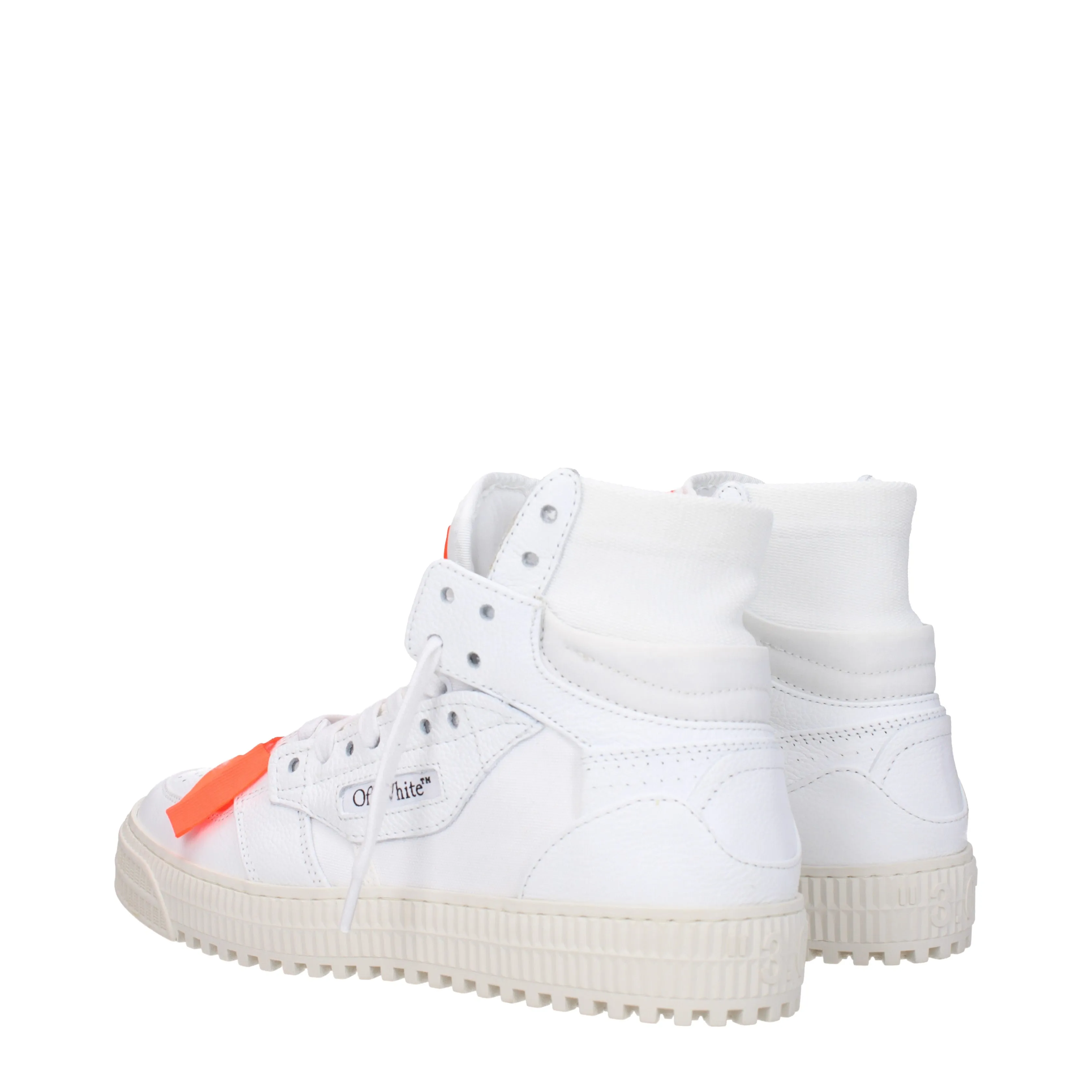 Off-White Sneakers 3.0 Donna Pelle Bianco/Arancione Fluo