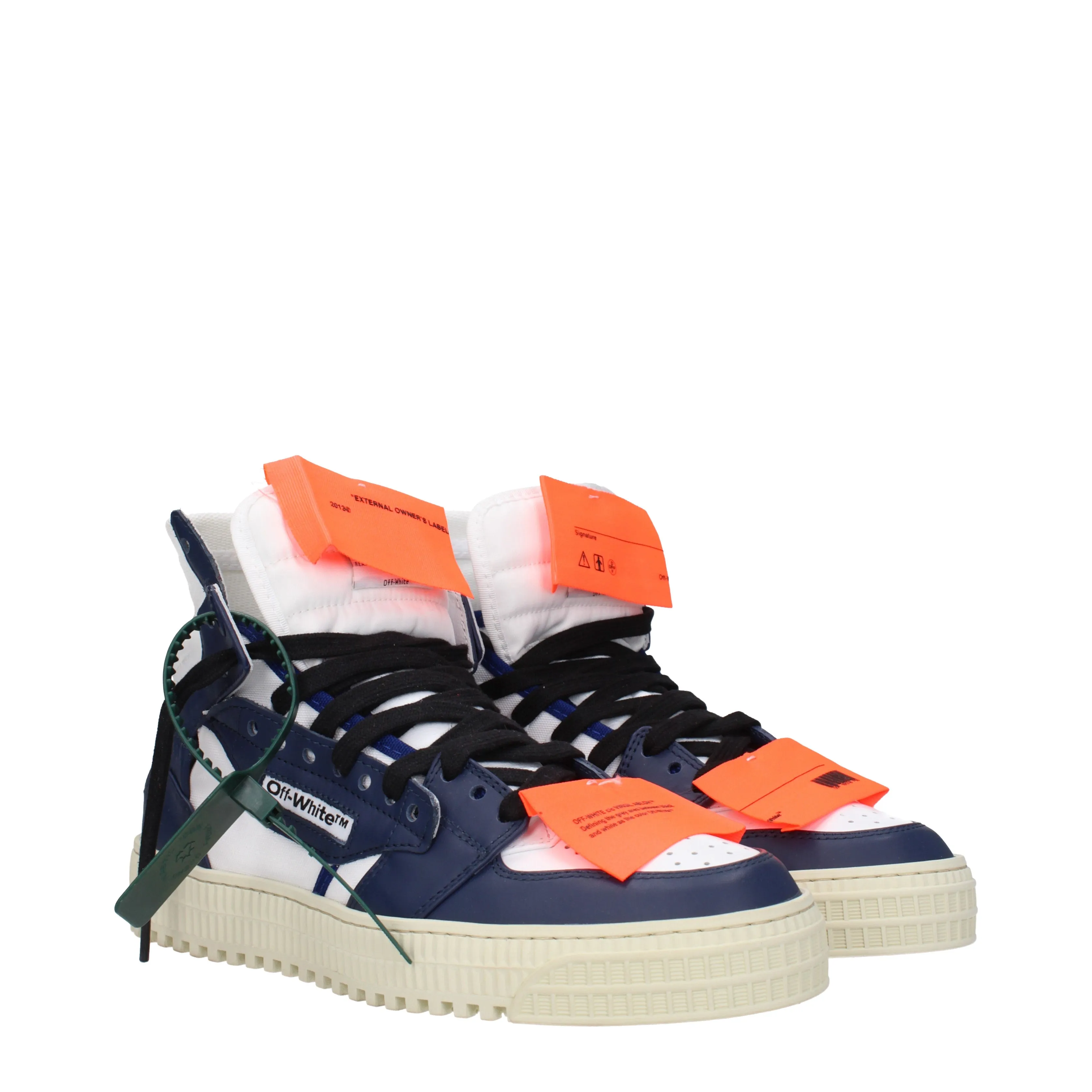 Off-White Sneakers 3.0 Uomo Pelle Bianco/Blu Scuro