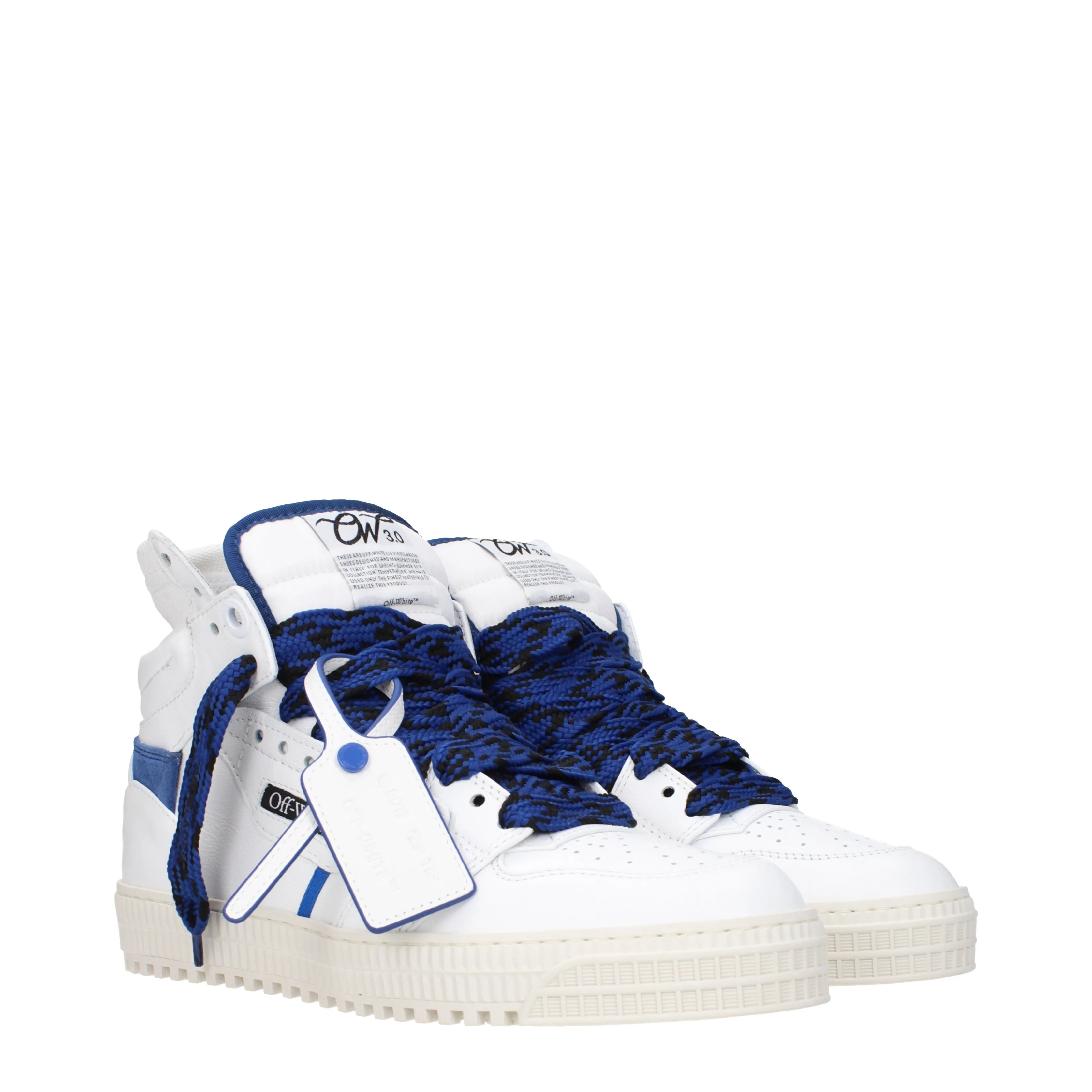 Off-White Sneakers 3.0 Uomo Pelle Bianco/Blu