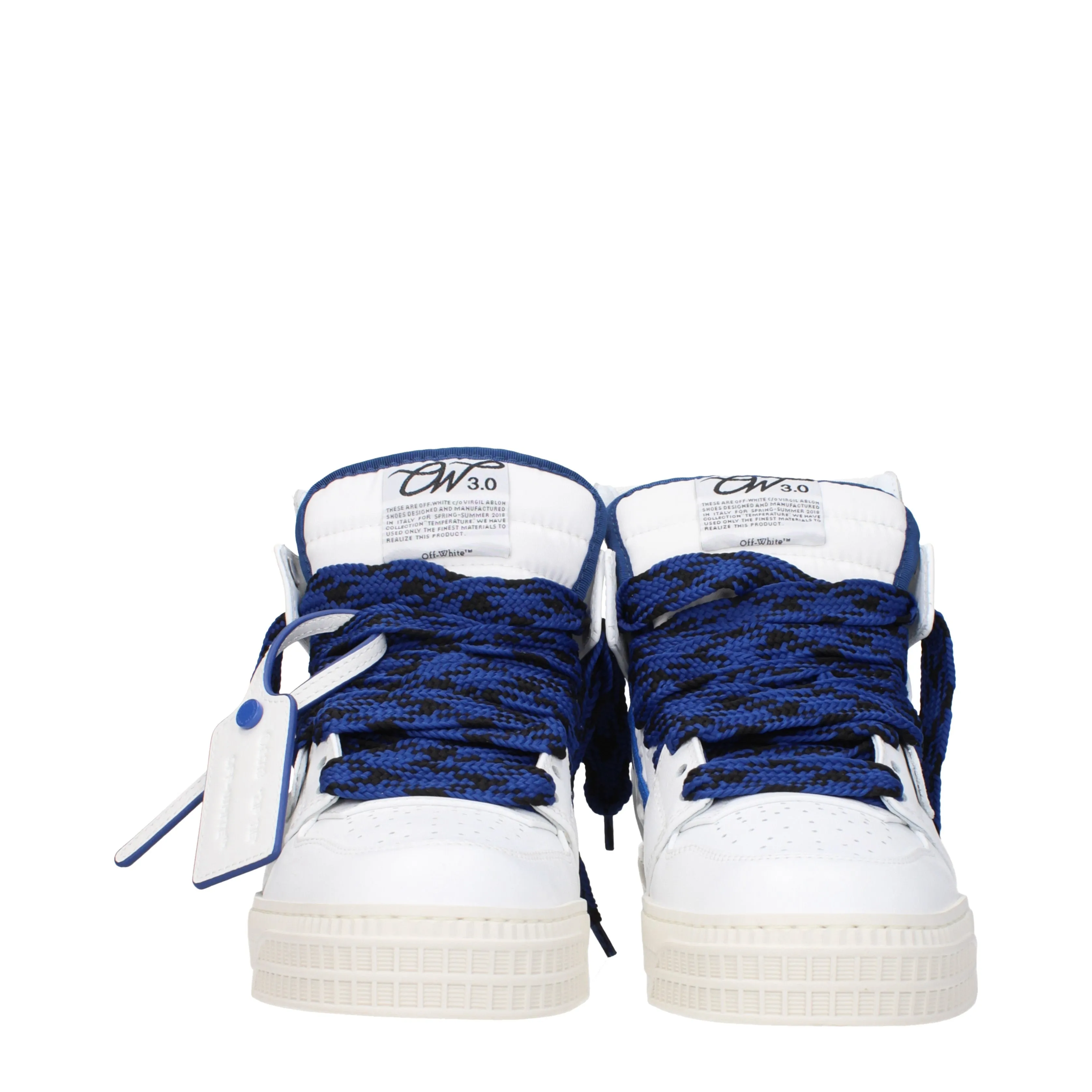Off-White Sneakers 3.0 Uomo Pelle Bianco/Blu