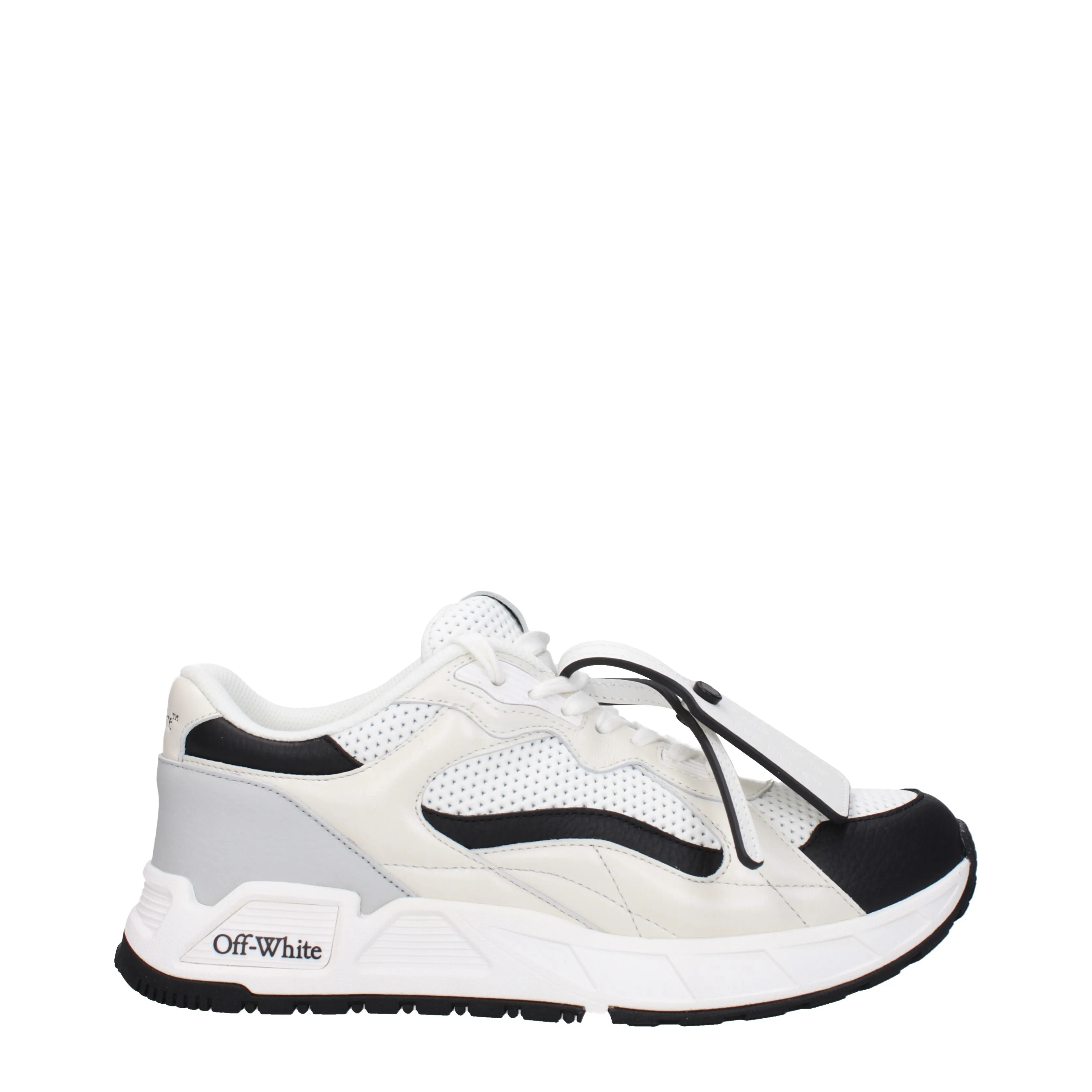 Off-White Sneakers Donna Pelle Bianco/Nero