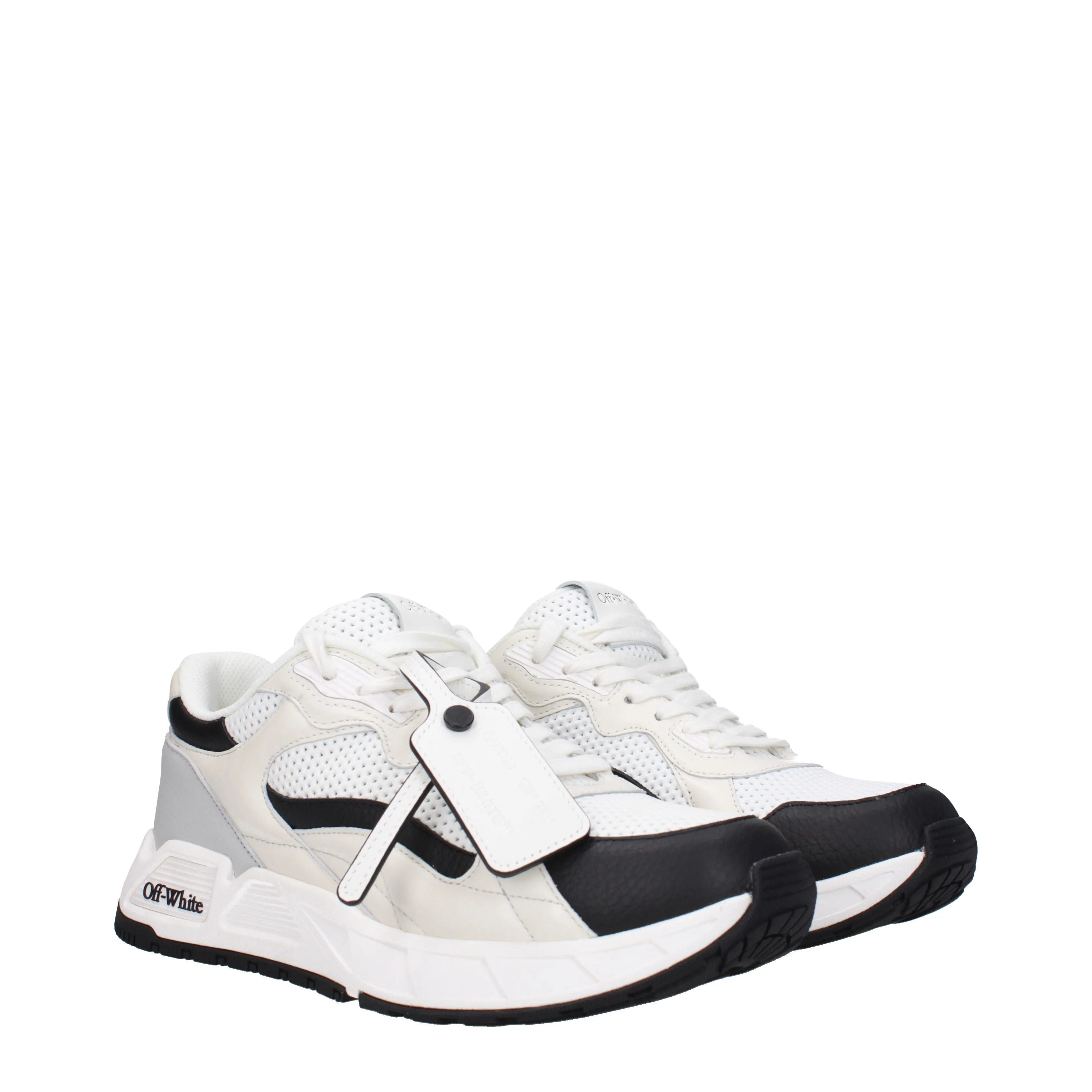 Off-White Sneakers Donna Pelle Bianco/Nero