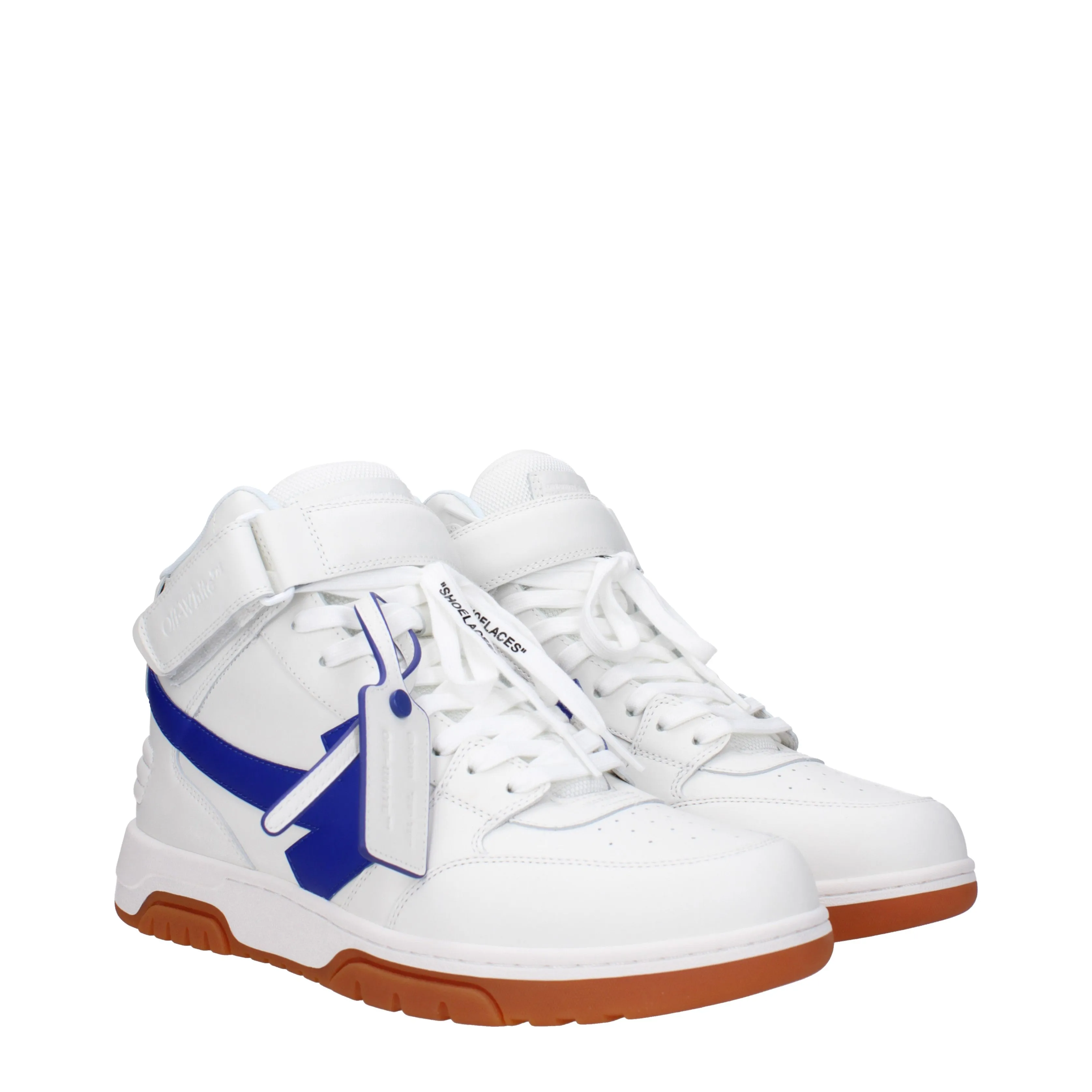 Off-White Sneakers Uomo Pelle Bianco/Blu