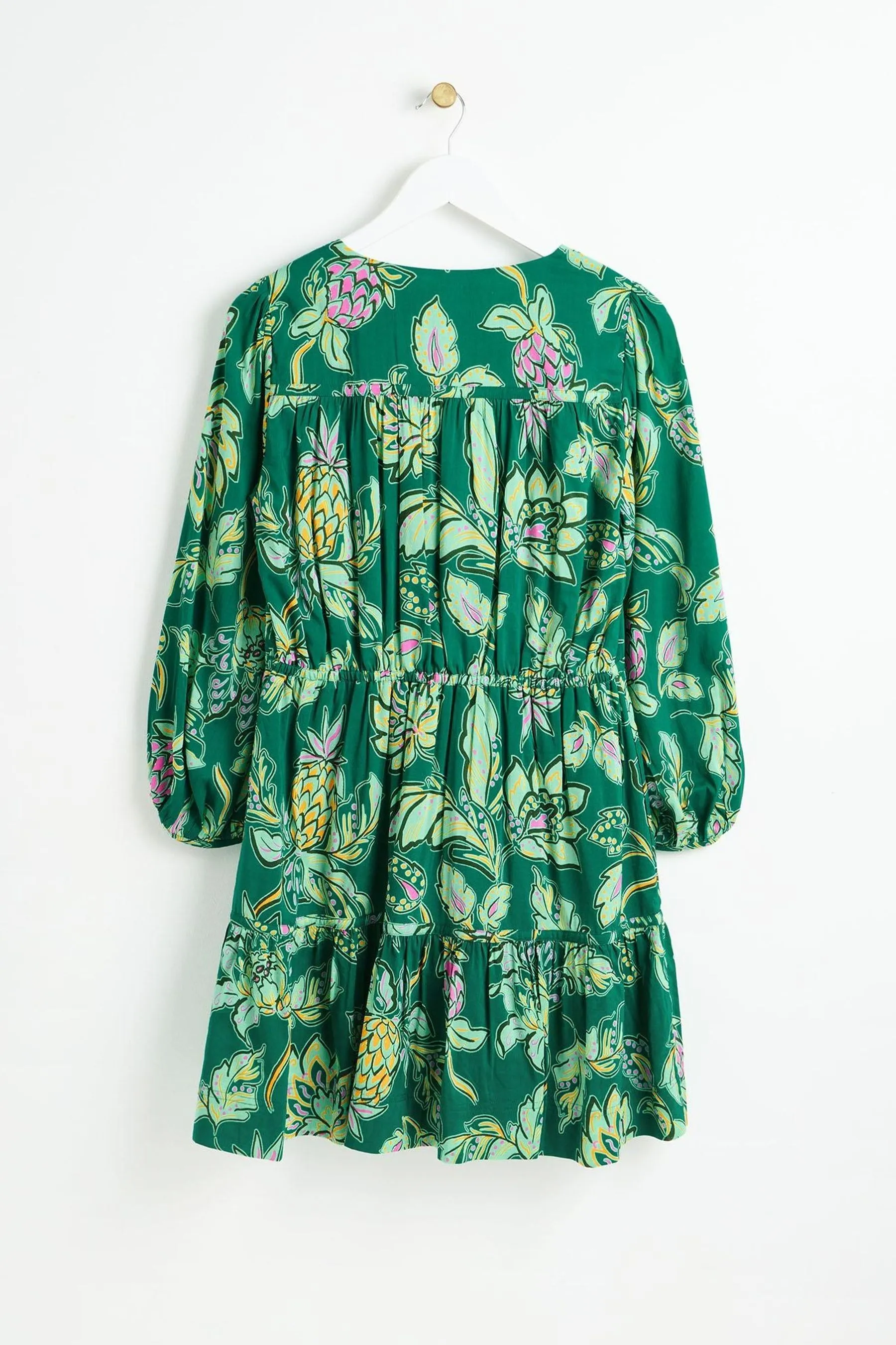Oliver Bonas - Abito corto a balze Floreale cachemire
