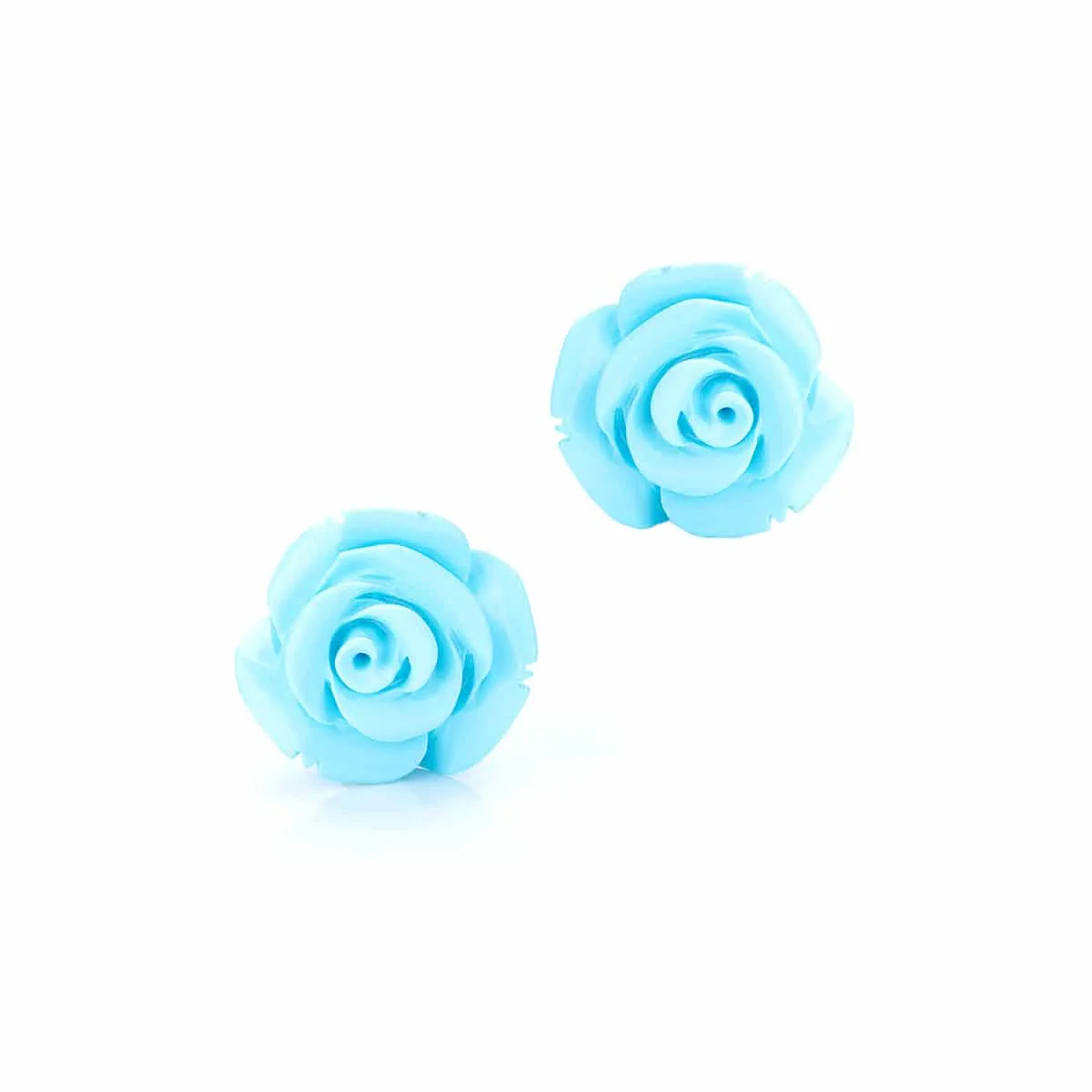Orecchini Rosa Pasta Turchese in Argento