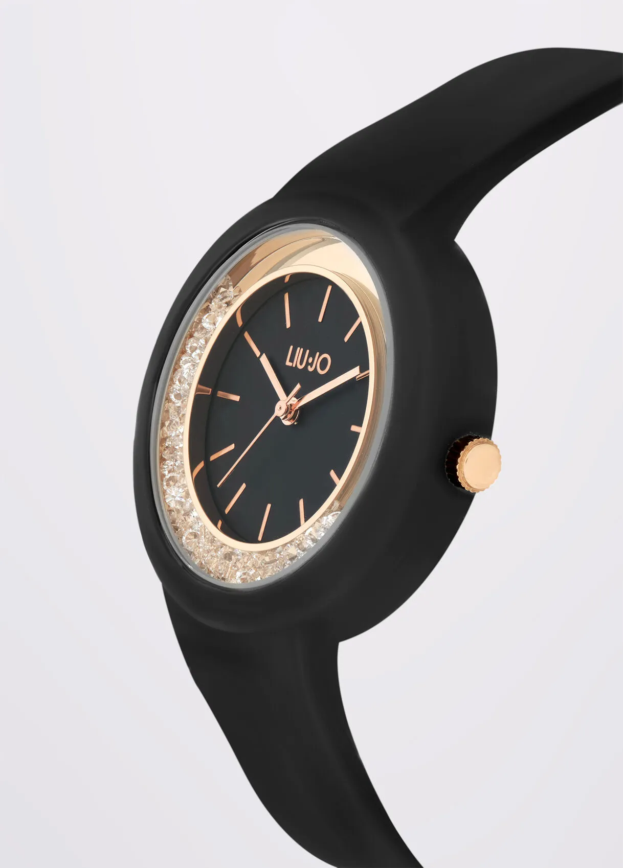 Orologio nero in silicone