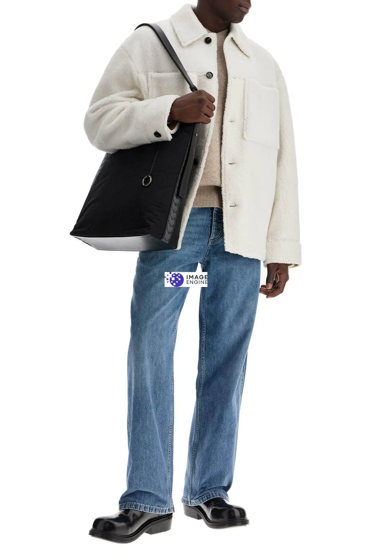 Overshirt in shearling