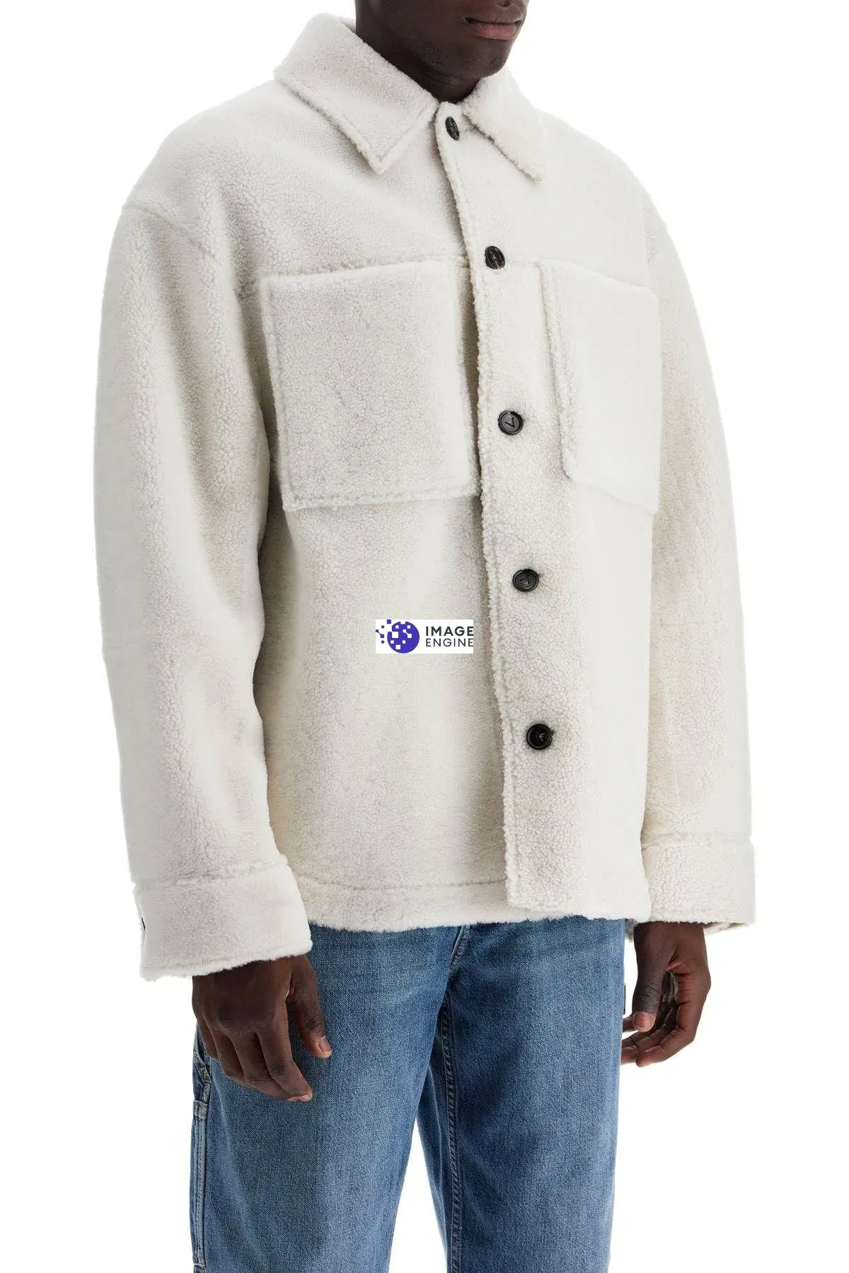 Overshirt in shearling