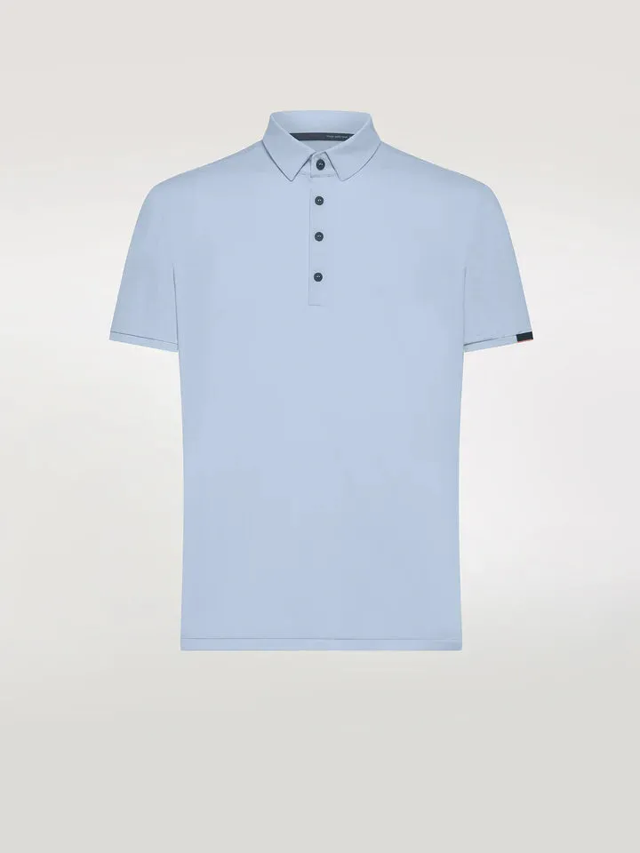 Oxford Polo with Logo / Light Blue