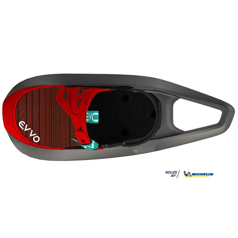 Pack EVVO racchette da neve 2 (rosso/nero) + bastoncini