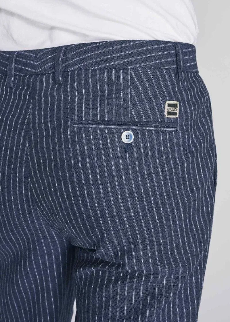 Pantaloni chino gessati
