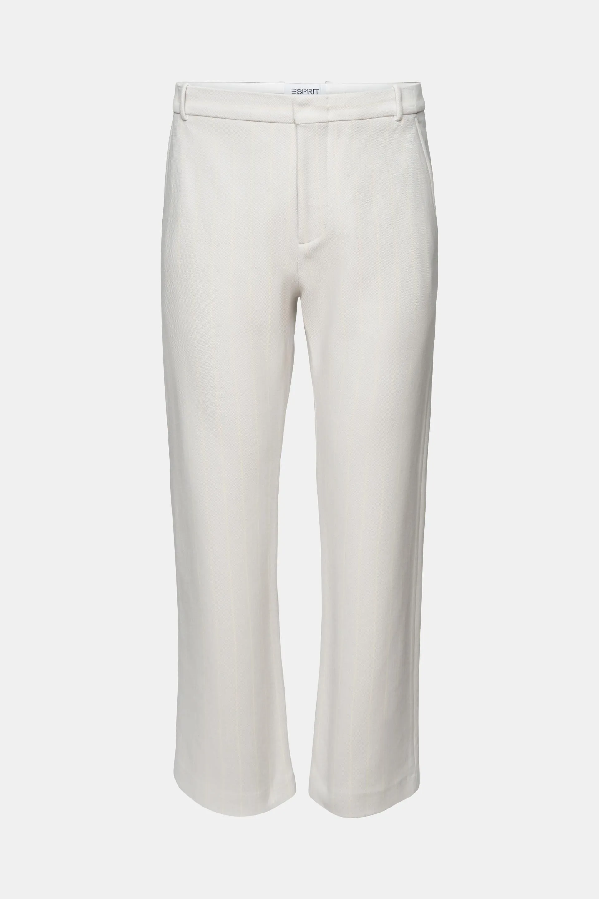 Pantaloni da completo in cotone piqué gessato