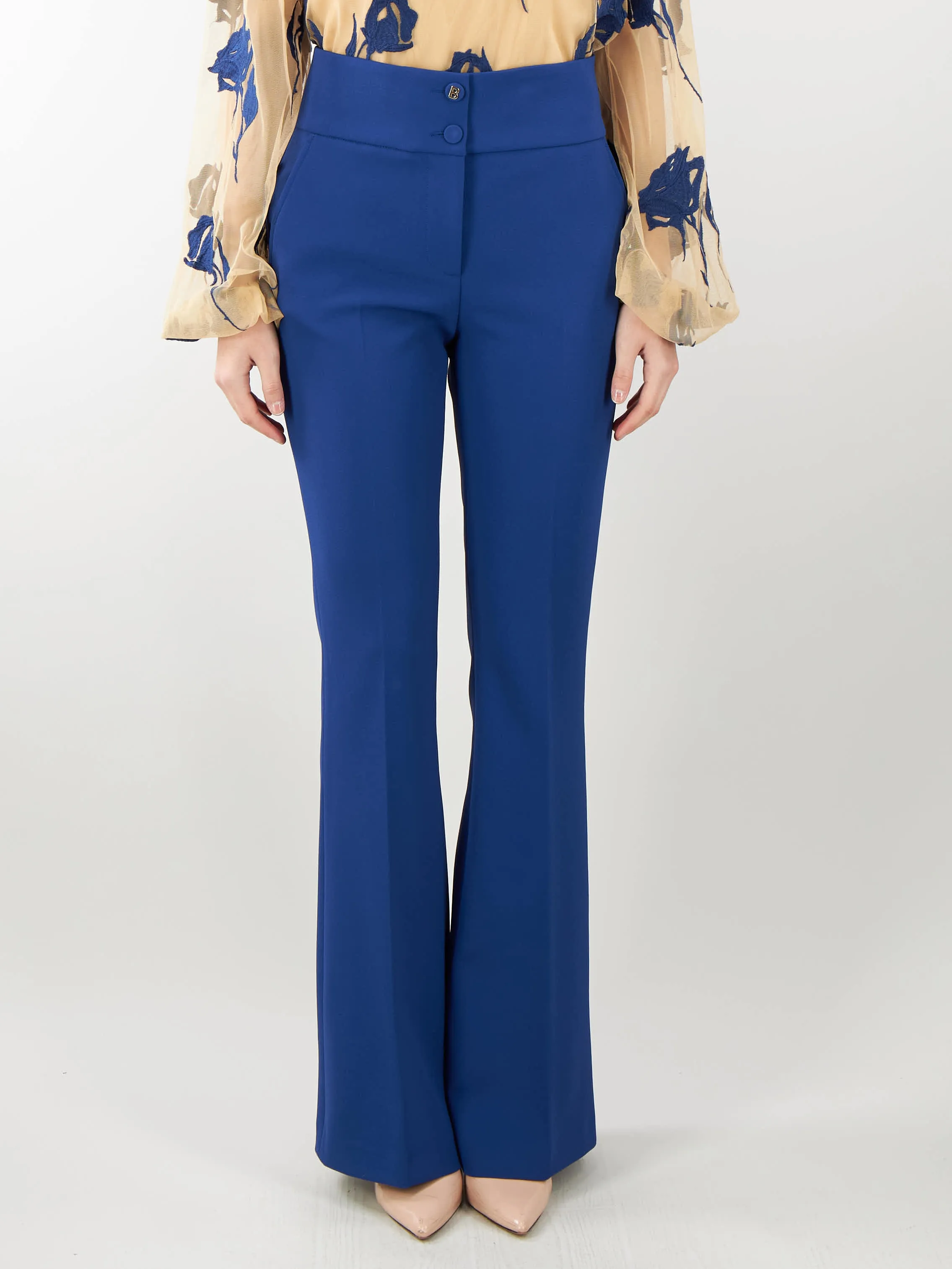 Pantaloni flare in crèpe stretch Blugirl by Bluemarine