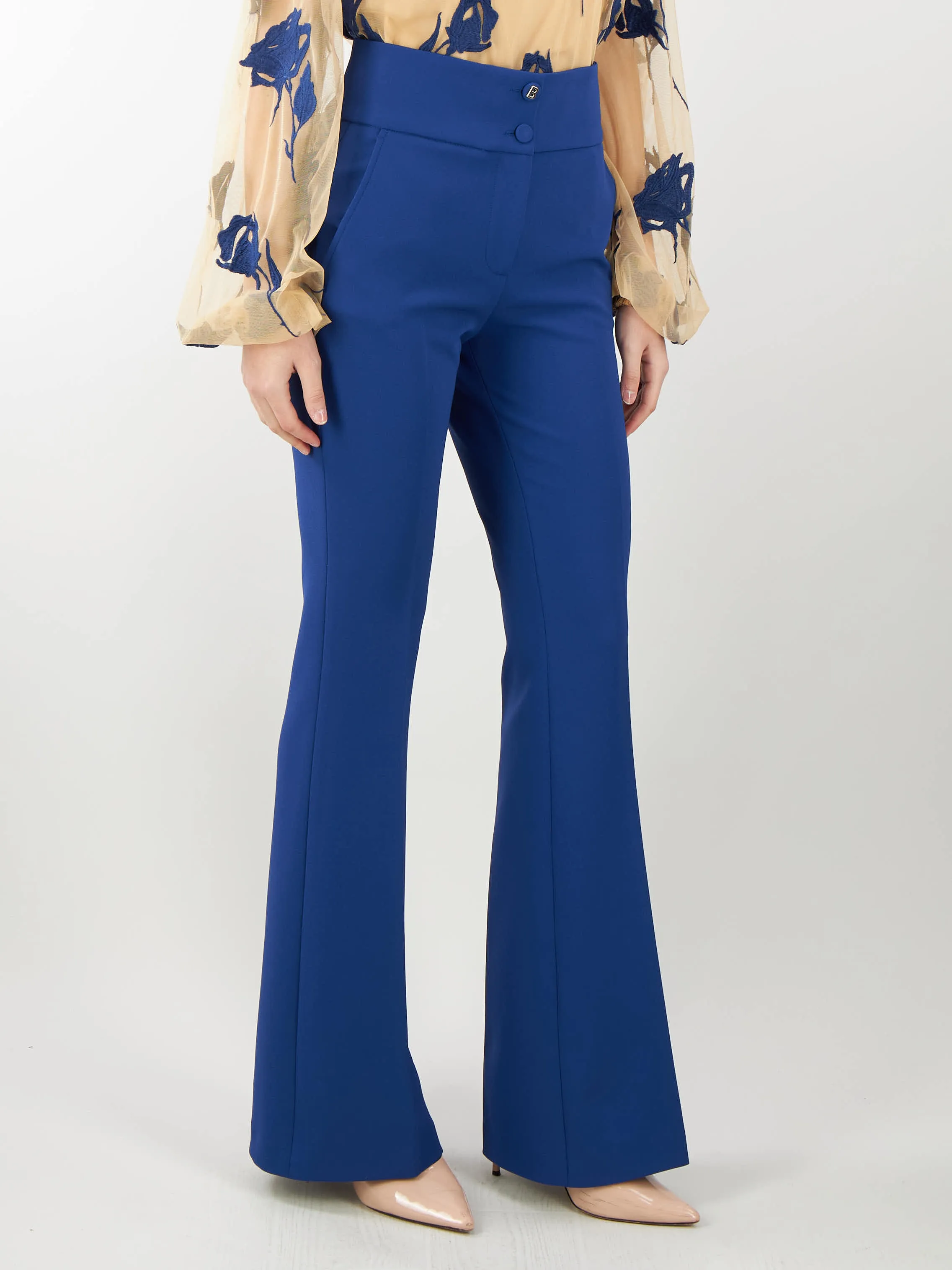 Pantaloni flare in crèpe stretch Blugirl by Bluemarine