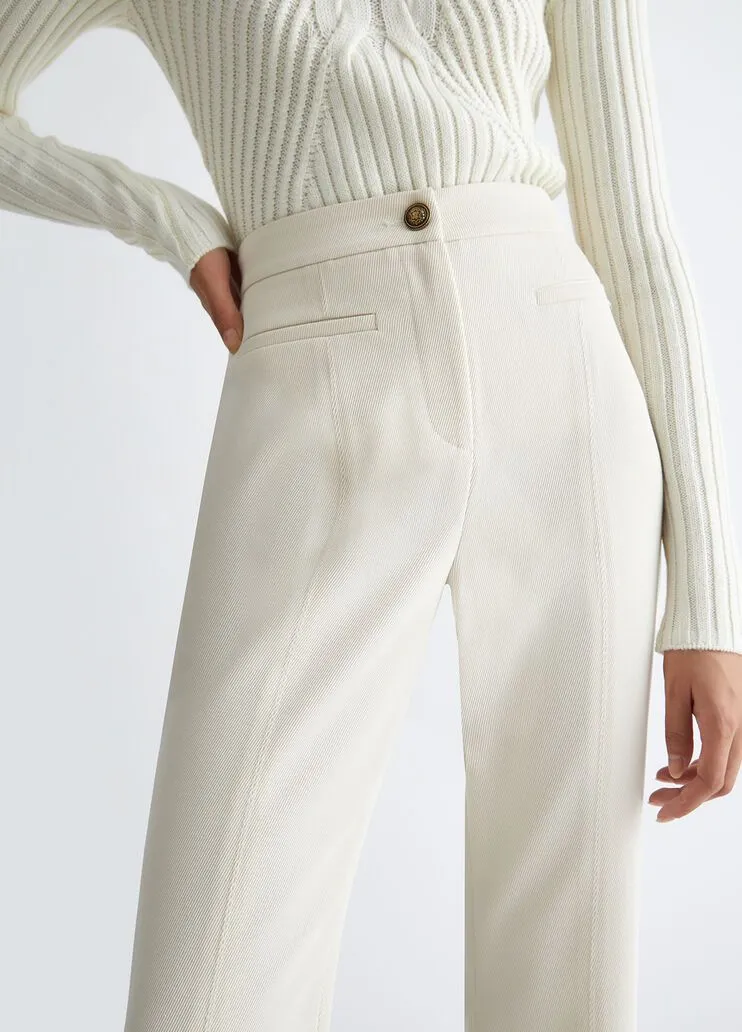 Pantaloni flare in twill liu jo
