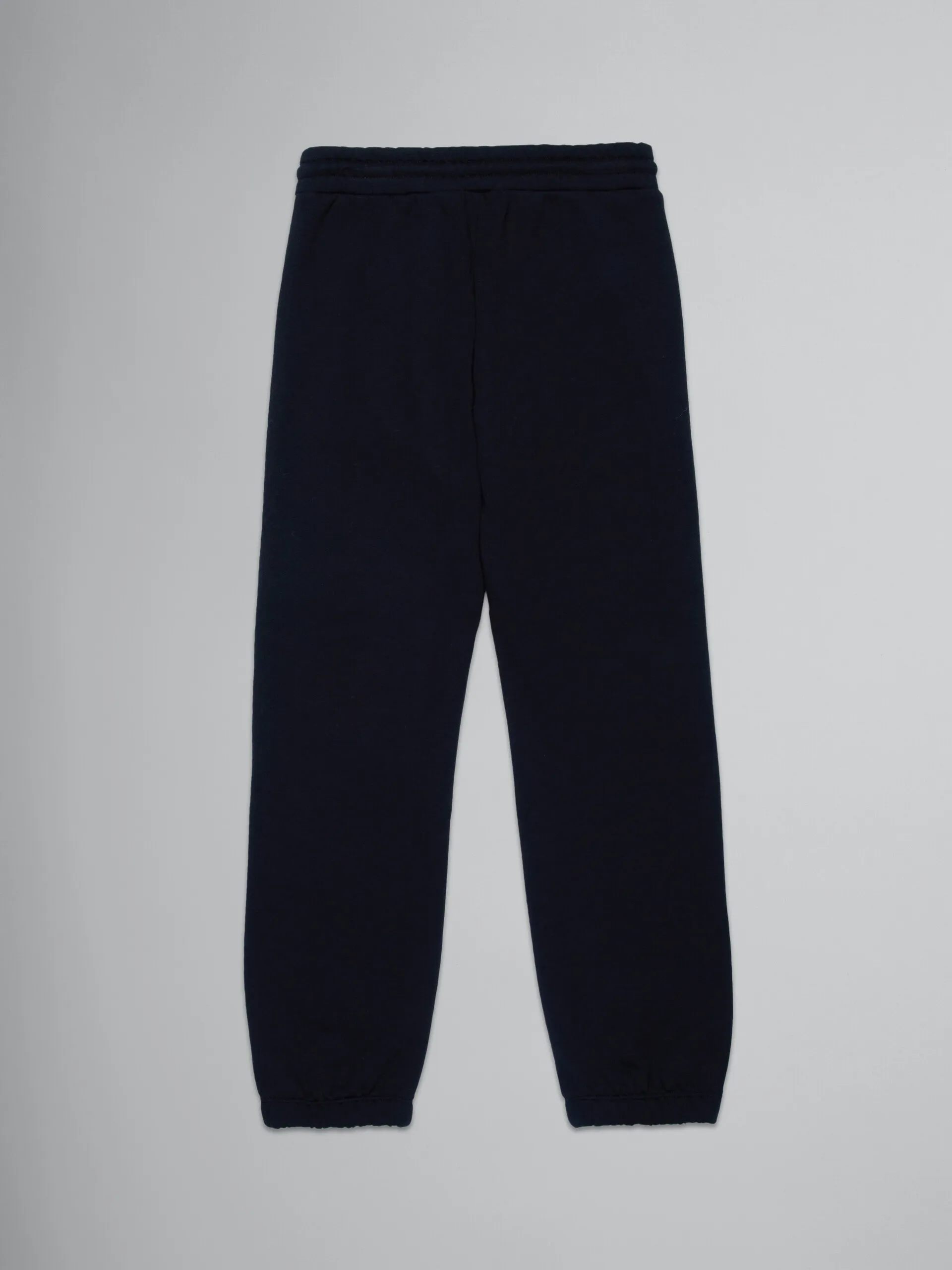 Pantaloni jogger neri in felpa con bande