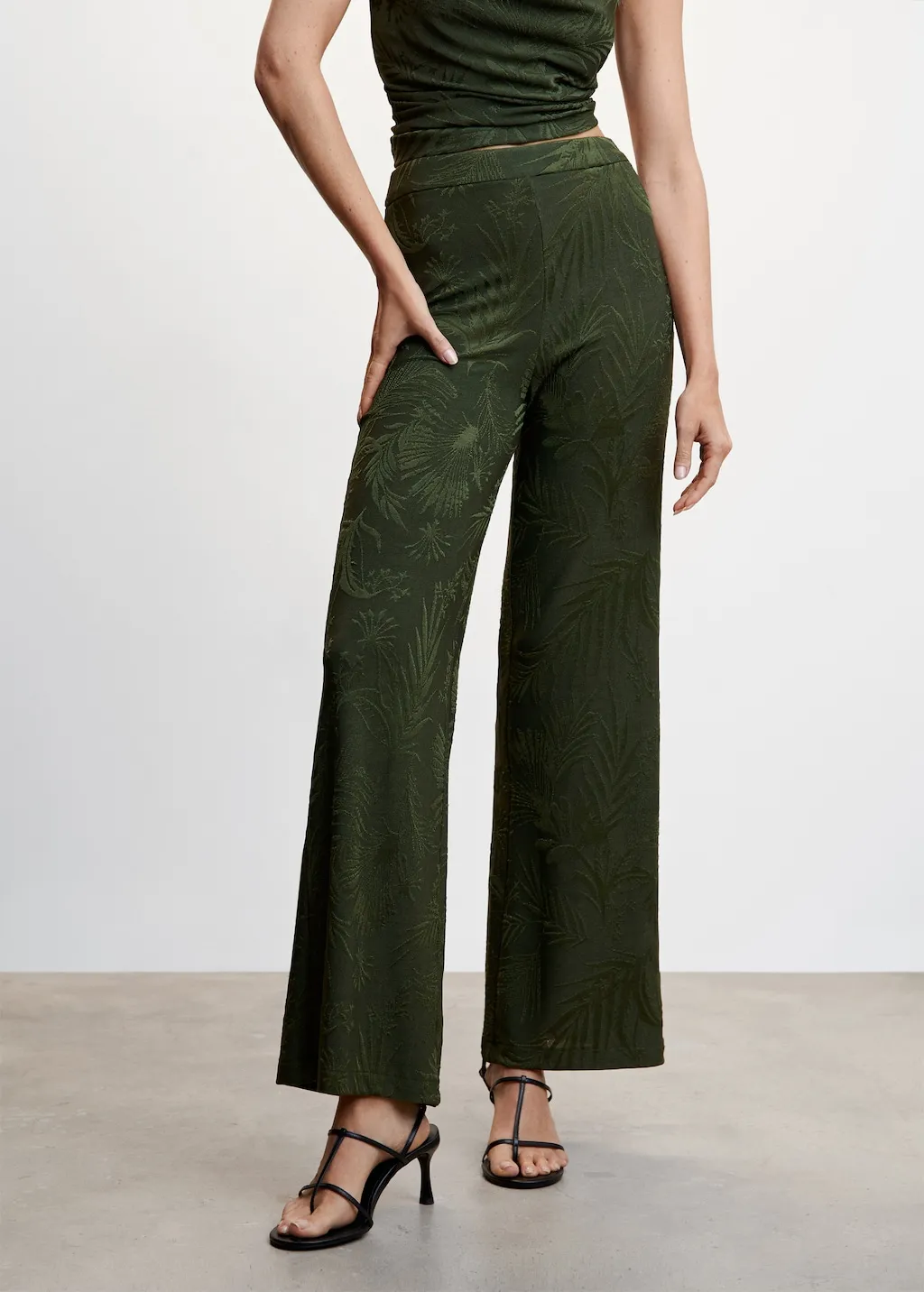Pantaloni palazzo jacquard