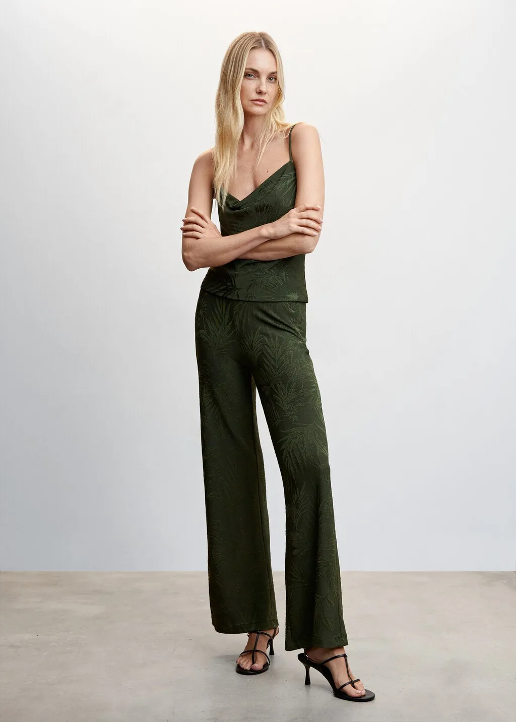 Pantaloni palazzo jacquard