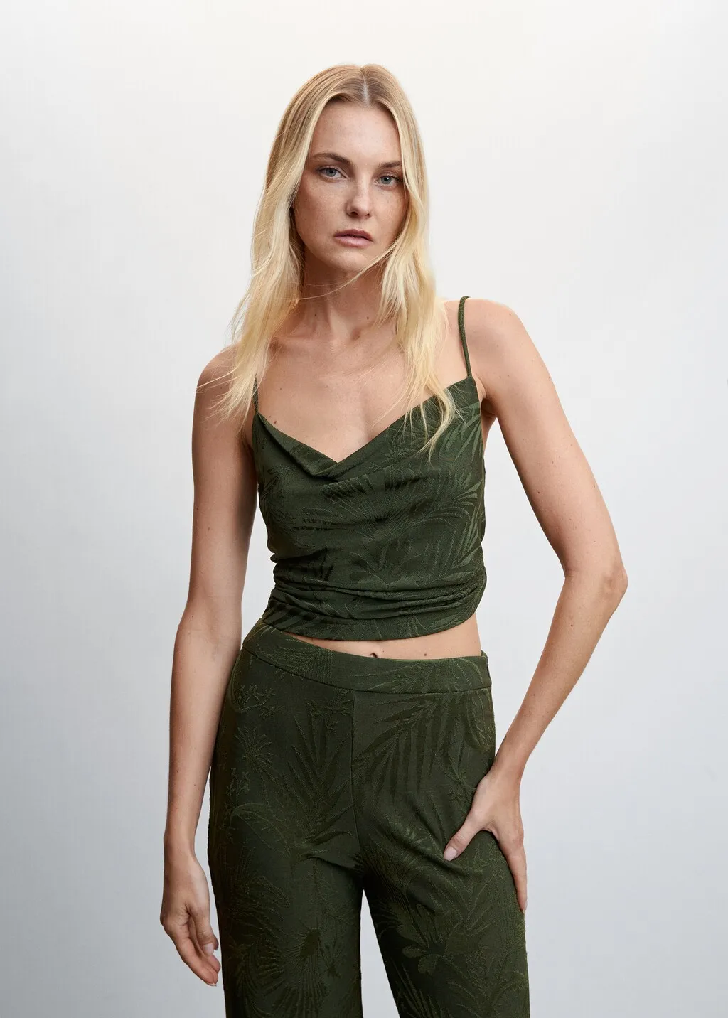 Pantaloni palazzo jacquard
