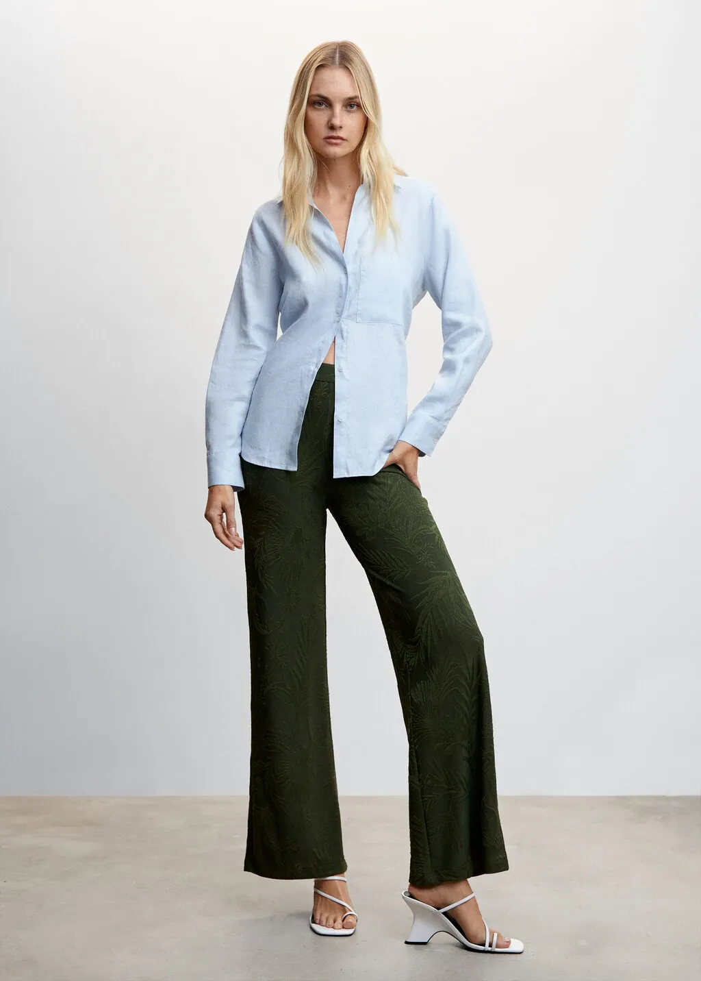 Pantaloni palazzo jacquard
