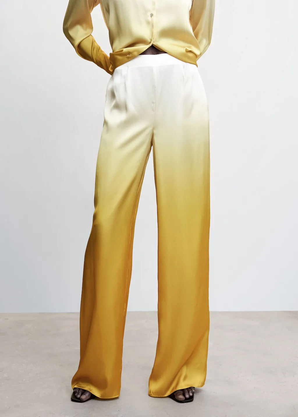 Pantaloni satinati sfumati