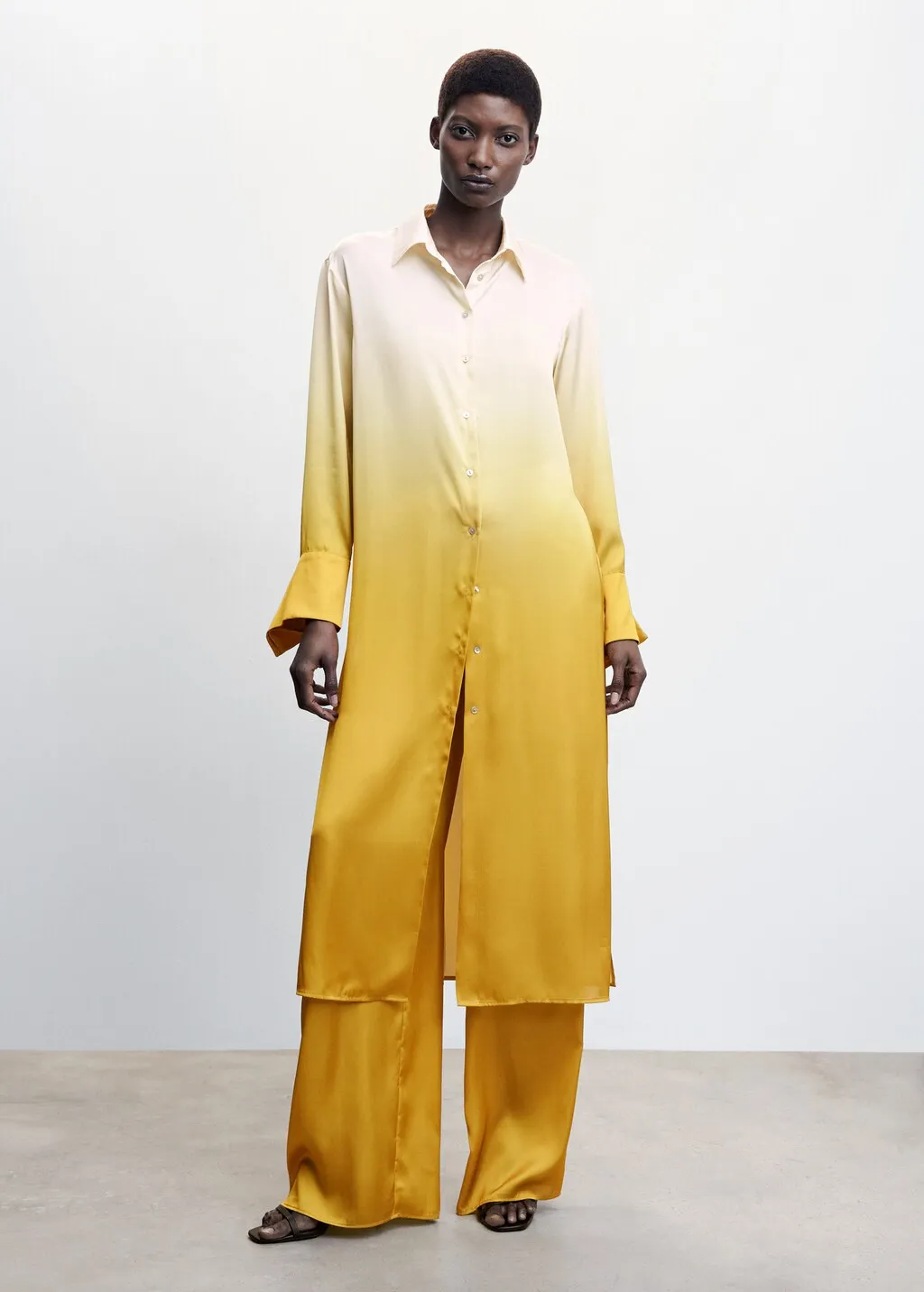 Pantaloni satinati sfumati