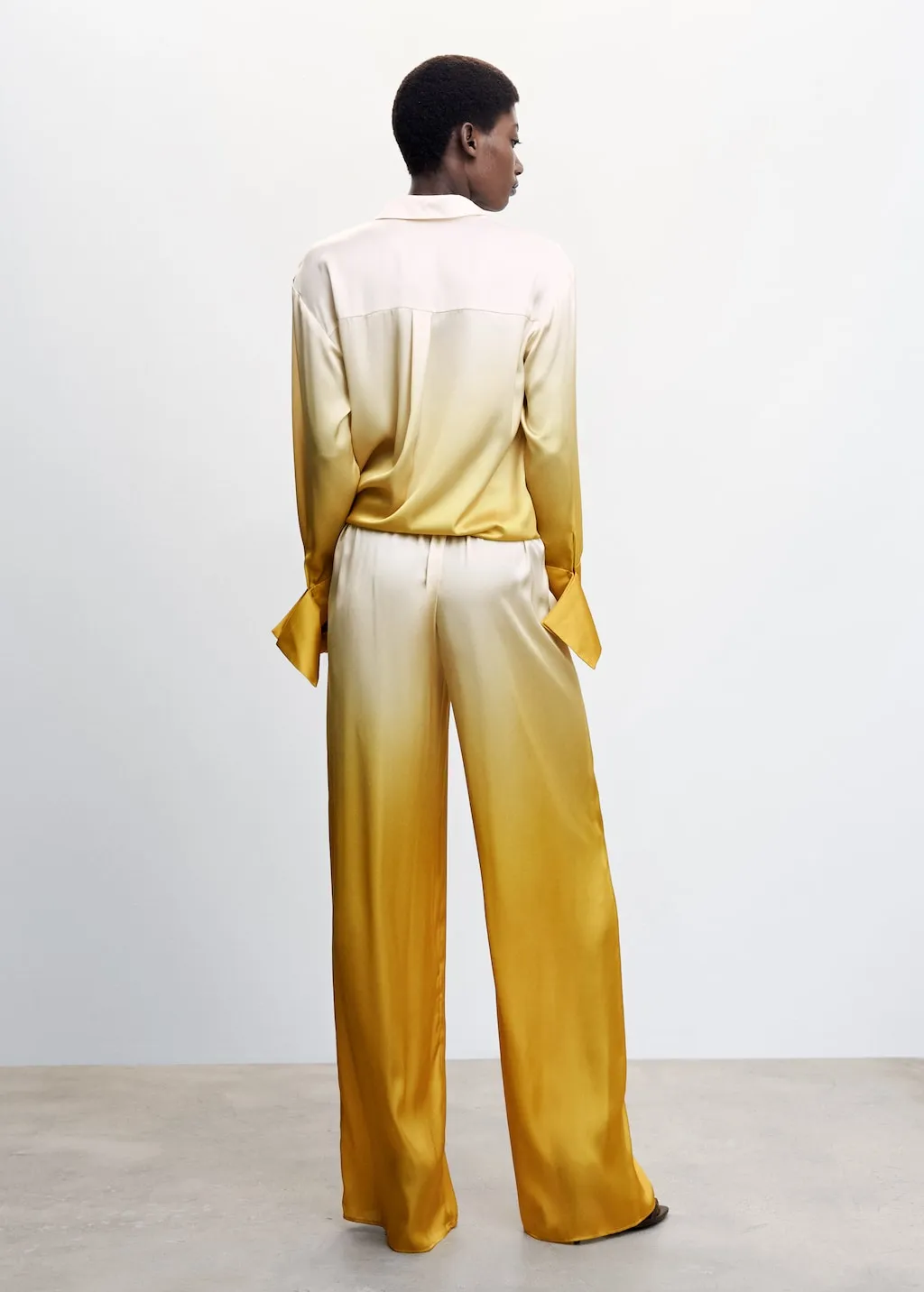 Pantaloni satinati sfumati
