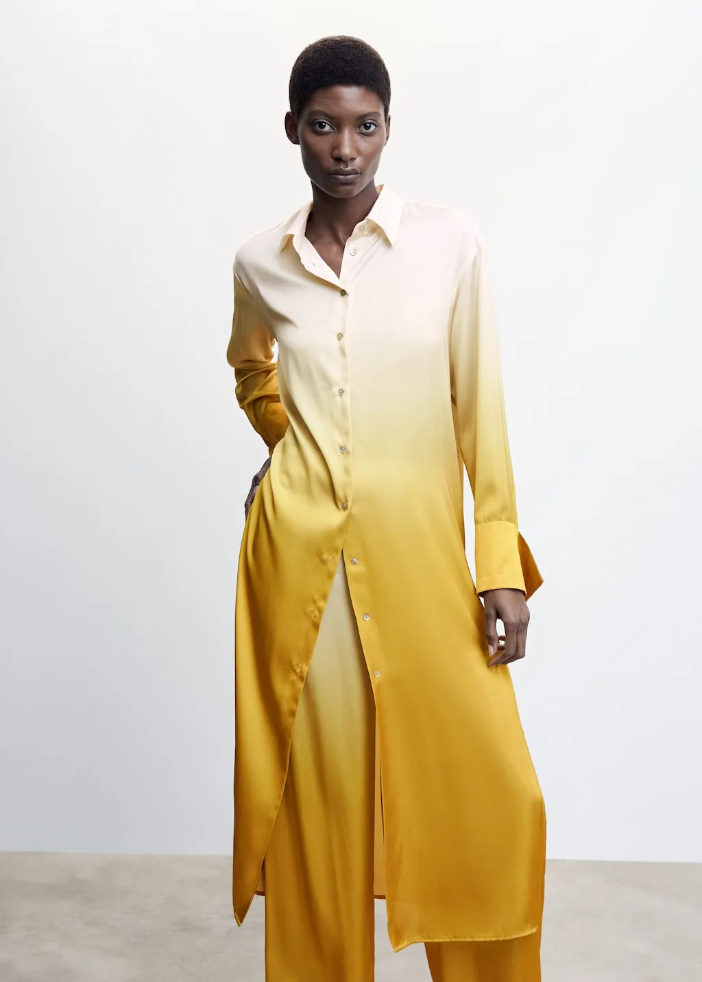 Pantaloni satinati sfumati