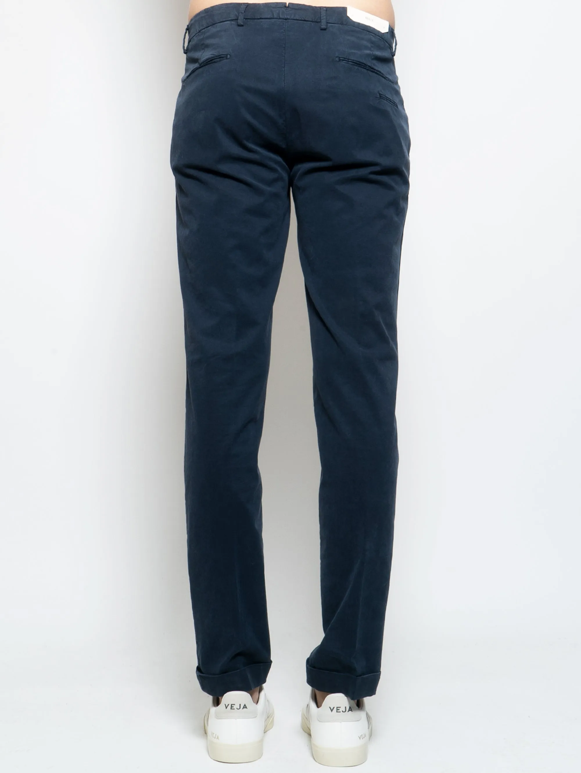 Pantaloni Ventre Piatto in Slim Fit Blu