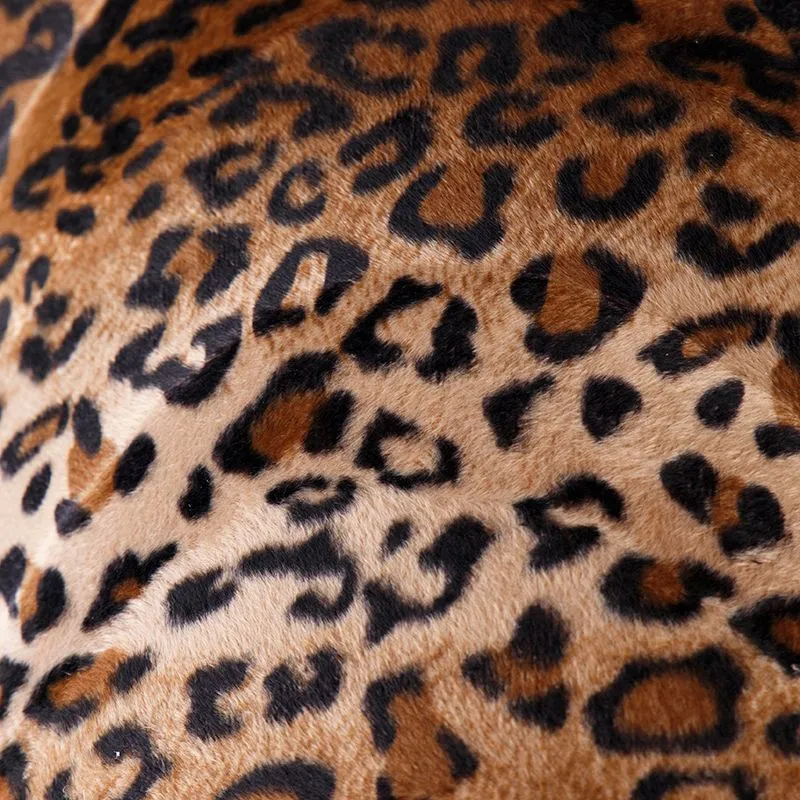 Paralume in velour design leopardato 40/40/40 interno oro