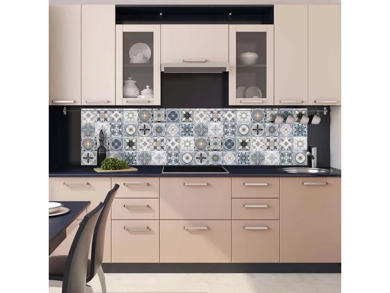 Paraschizzi Autoadesivo ignifugo Grey Cementine 190x60 cm