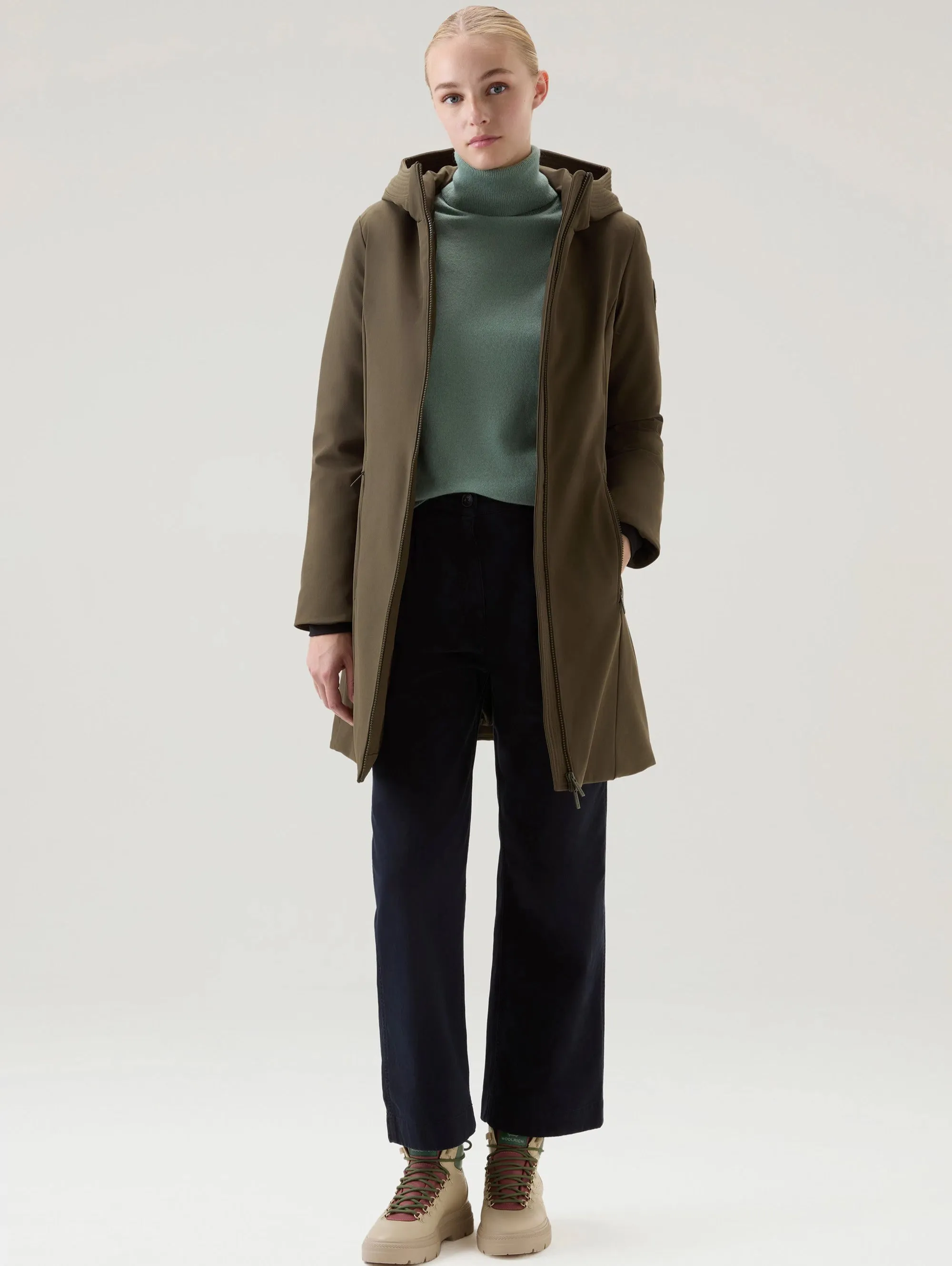Parka Anti Vento con Cappuccio Firth Verde