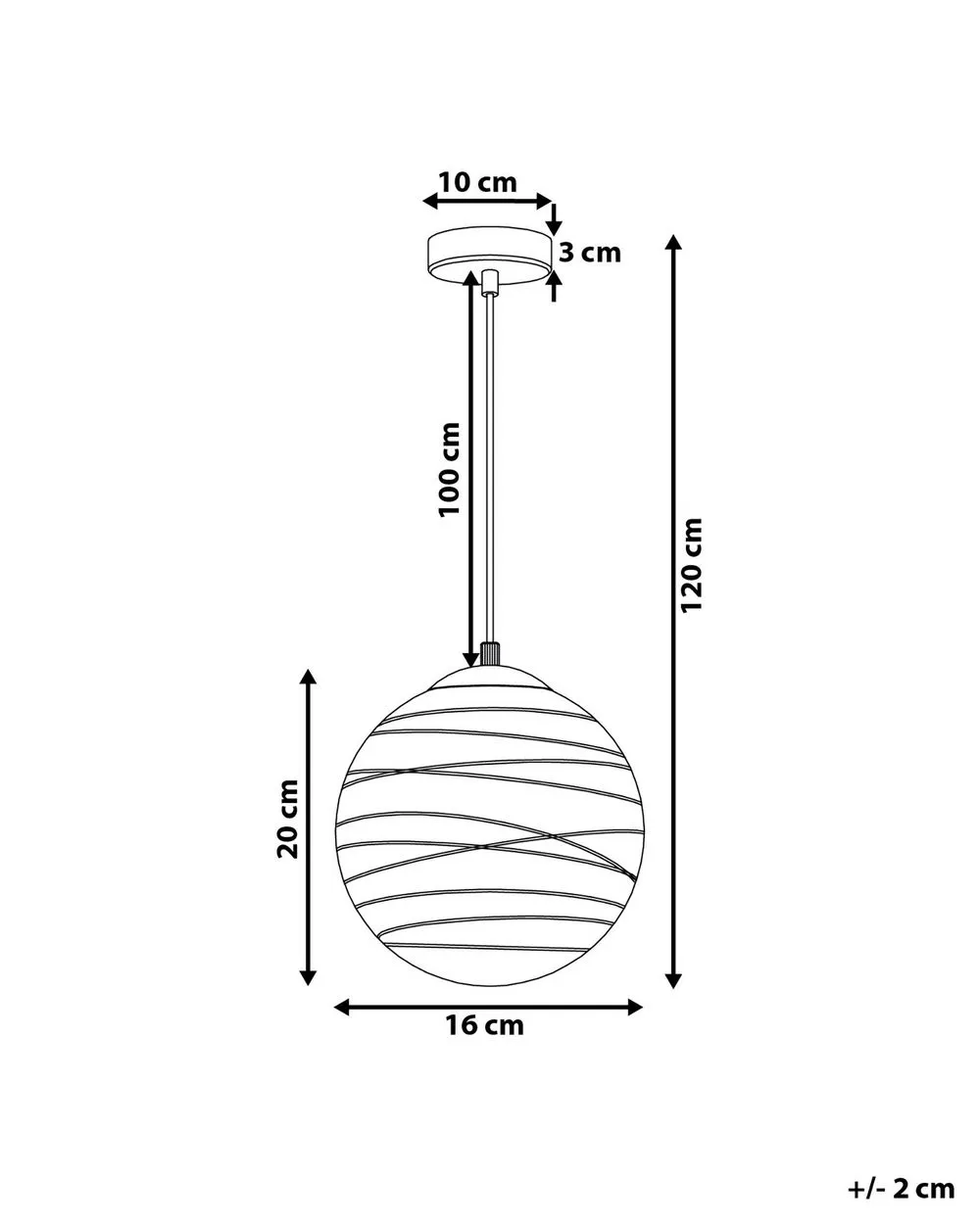 Pendant Lamp MIRNA Glass Gold
