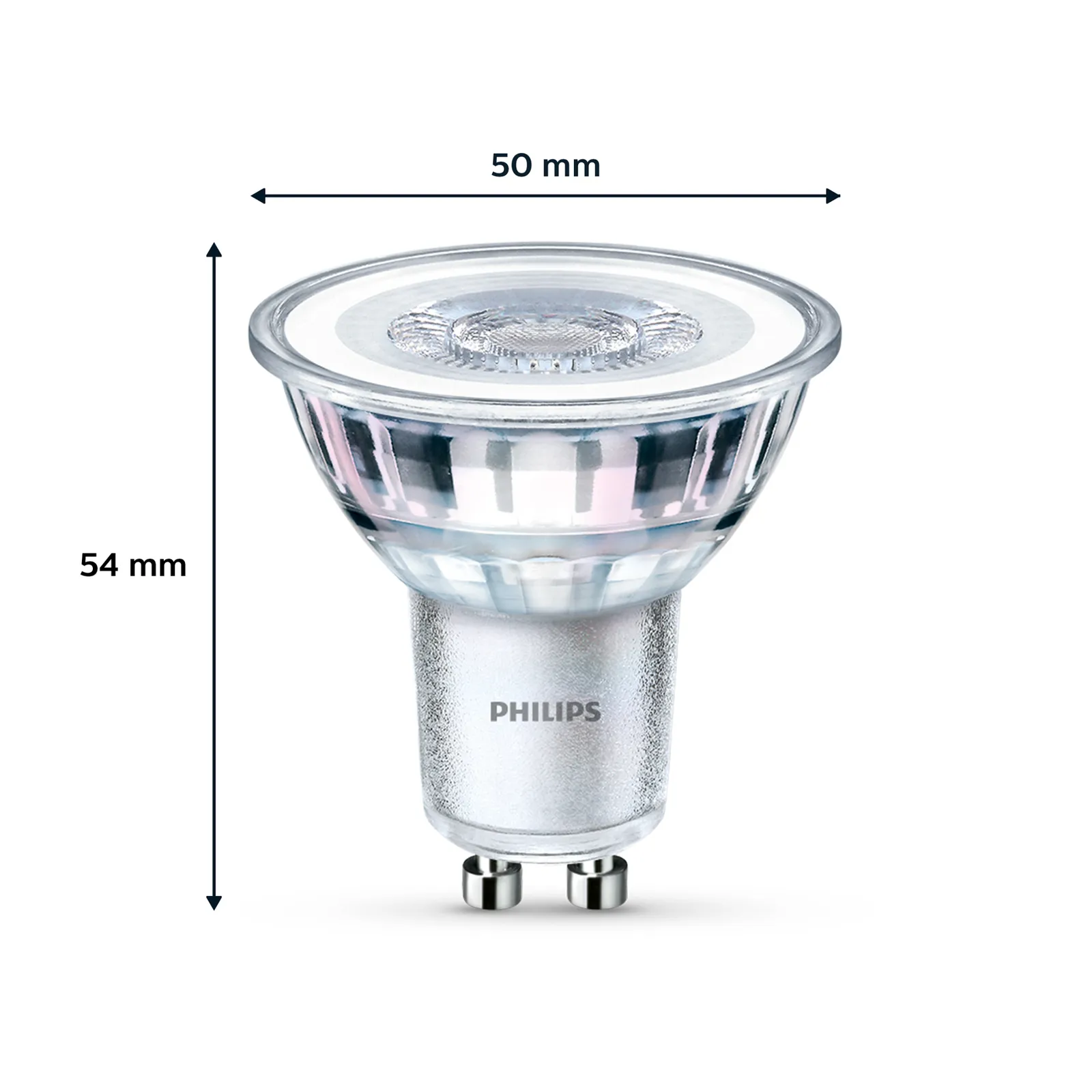 Philips Lampadina LED GU10 3,5W 275lm 840 chiaro 36° 2pcs