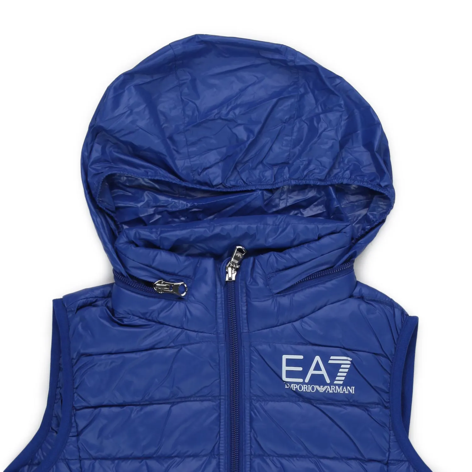 Piumino Gilet Ea7 Blu Bambino E Teenager