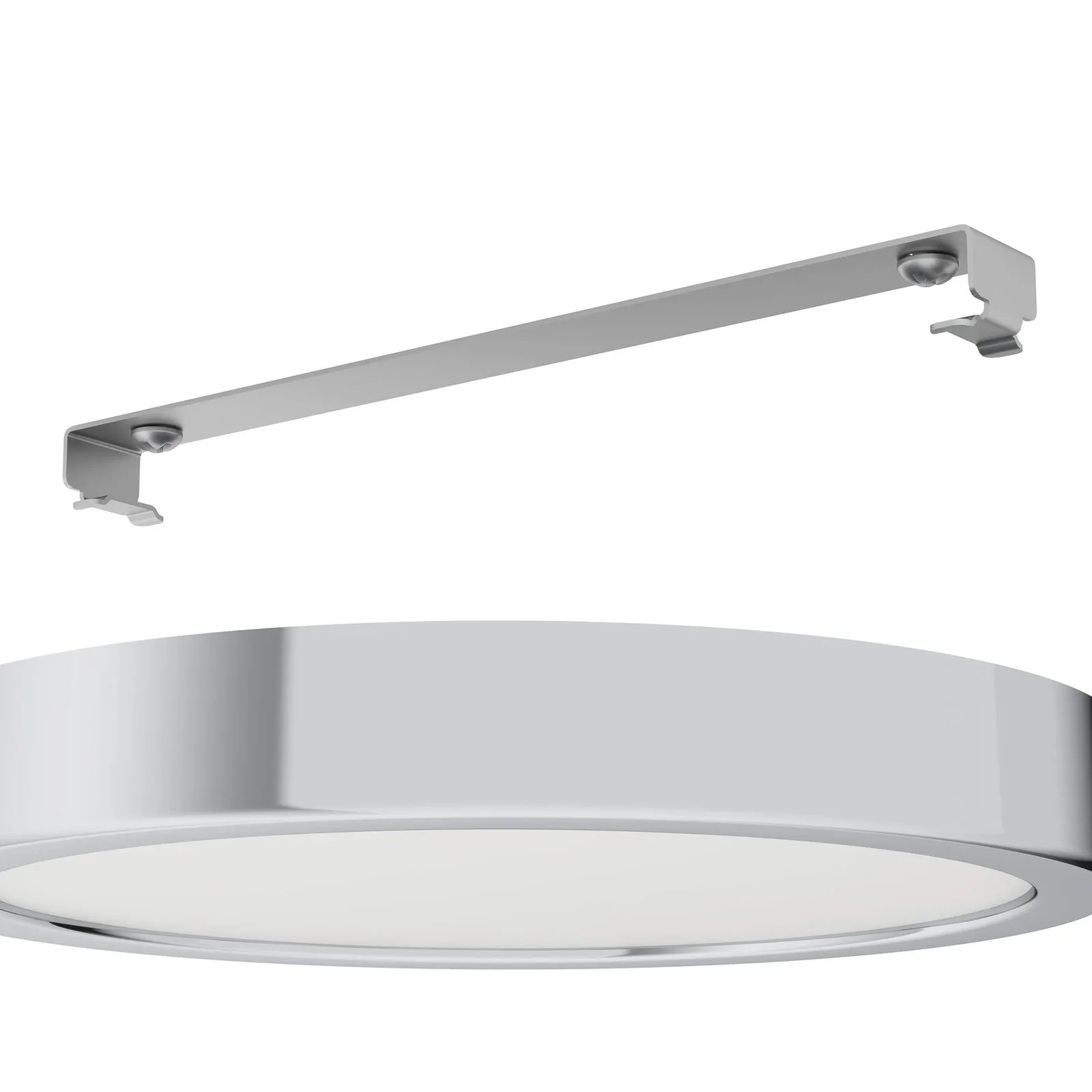 Plafoniera LED Fueva 5 IP44 3000K cromo Ø21cm