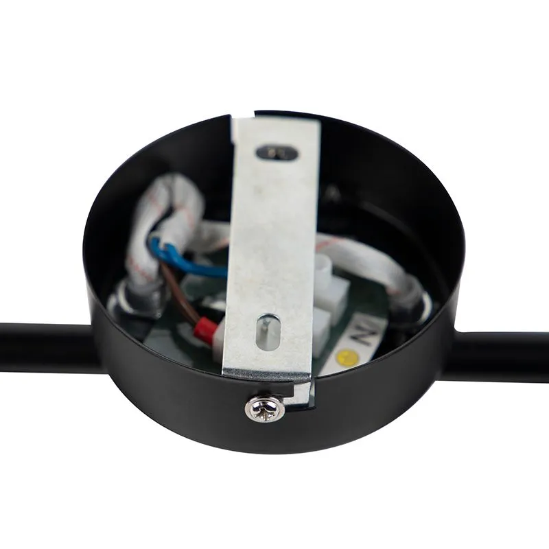 Plafoniera moderno nero interno dorato BUELL DELUXE 2 luci