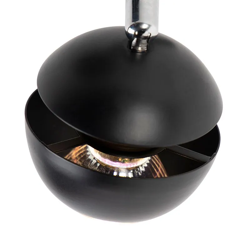 Plafoniera moderno nero interno dorato BUELL DELUXE 2 luci