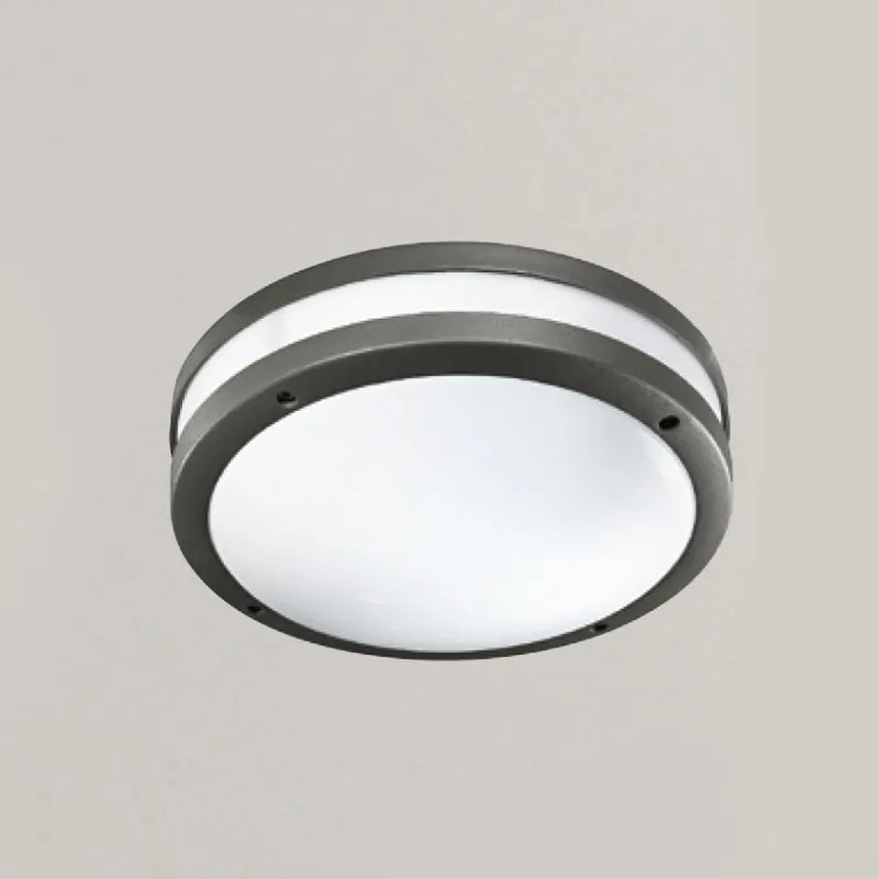 Plafoniera Rotonda Per Esterno 2xE27 Ura Antracite GES290 Gea Led