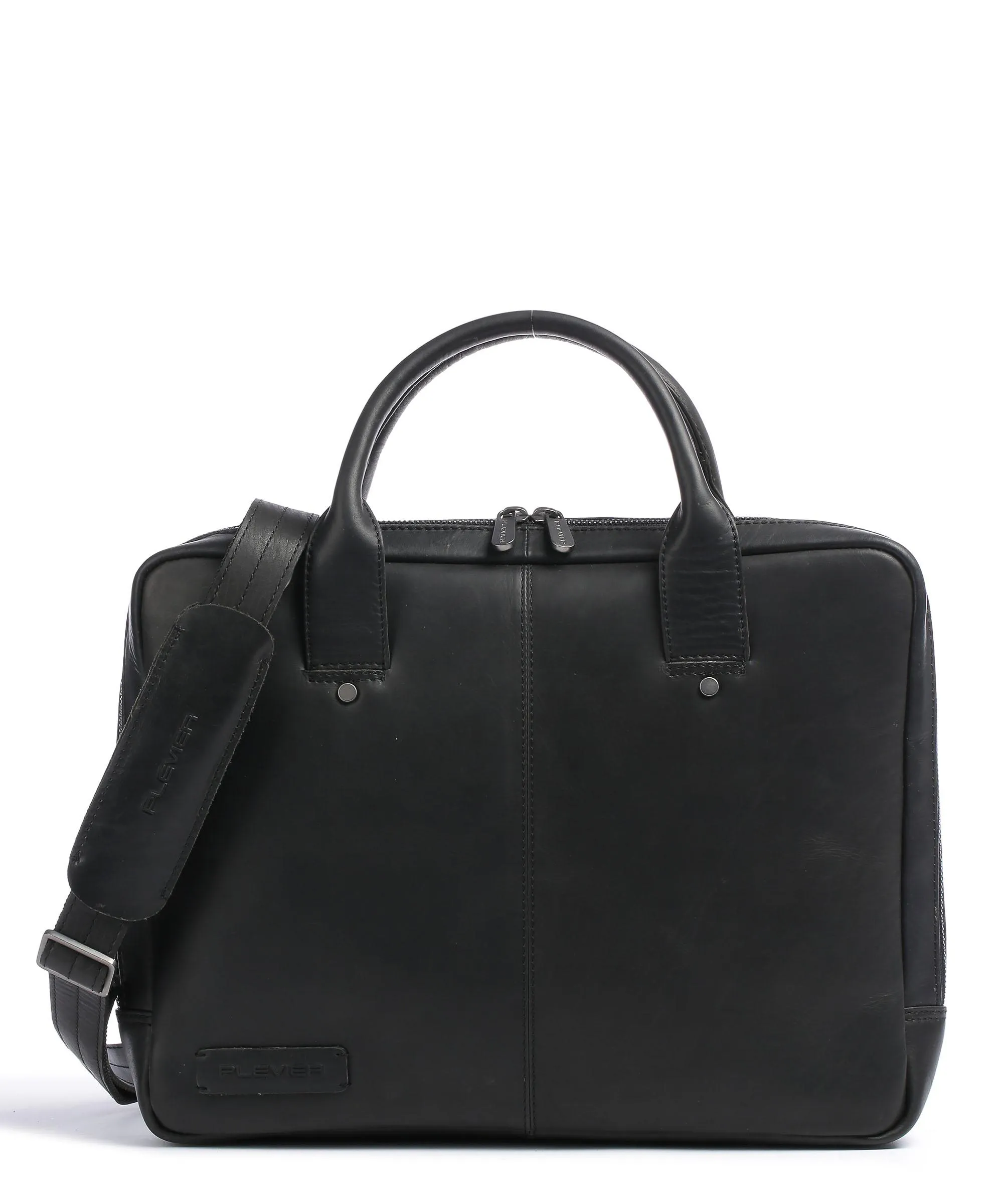  Plevier Navigator Cartella 15″ pelle granulata nero  