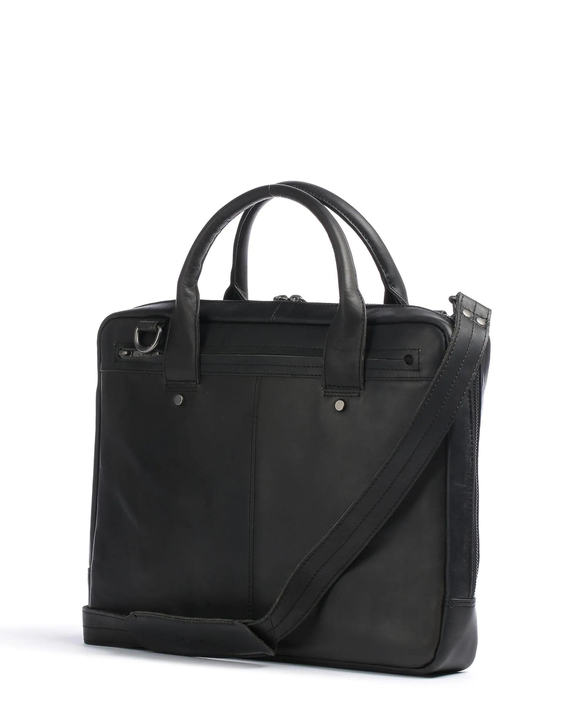 Plevier Navigator Cartella 15″ pelle granulata nero  