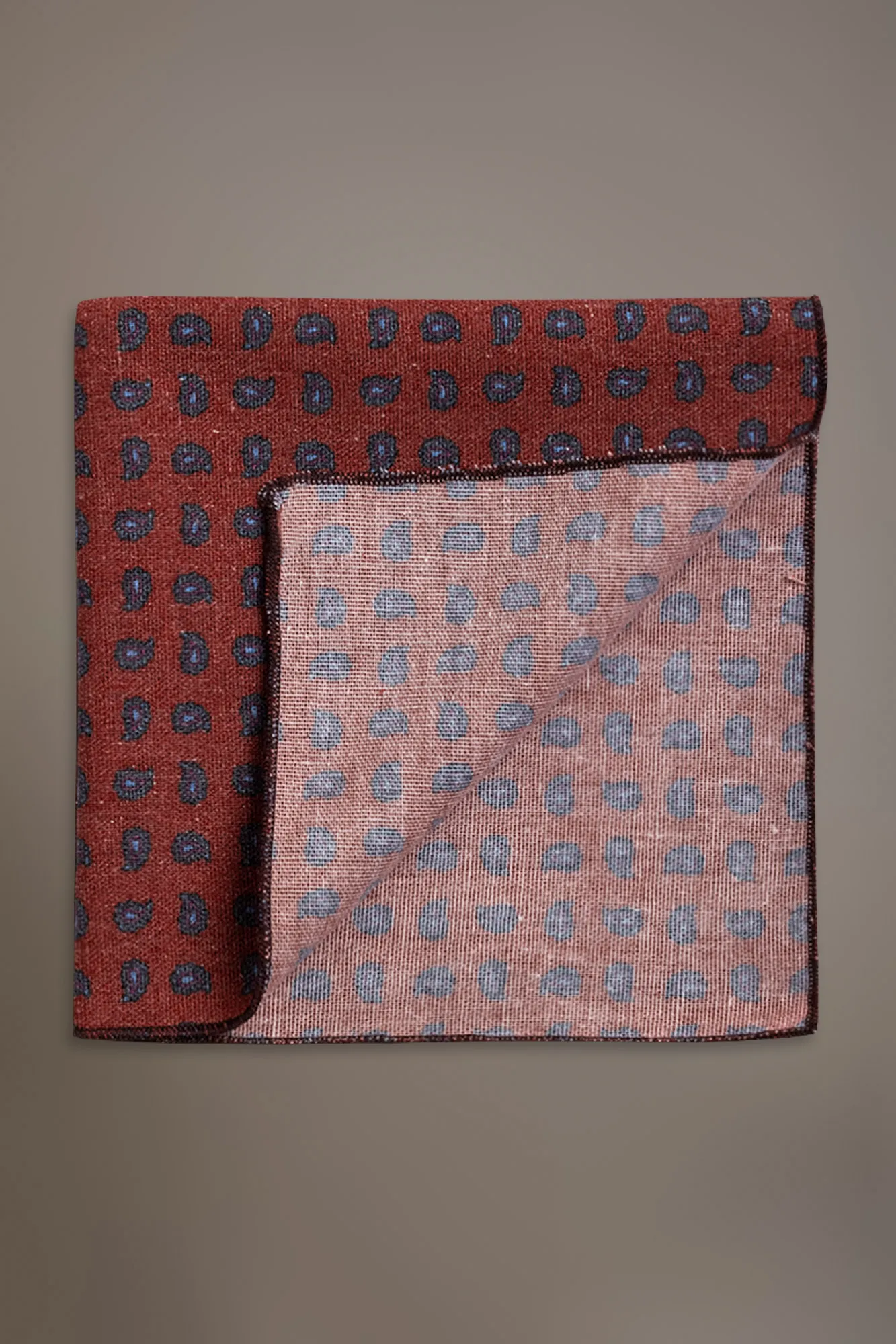 Pochette uomo misto lino disegno fantasia