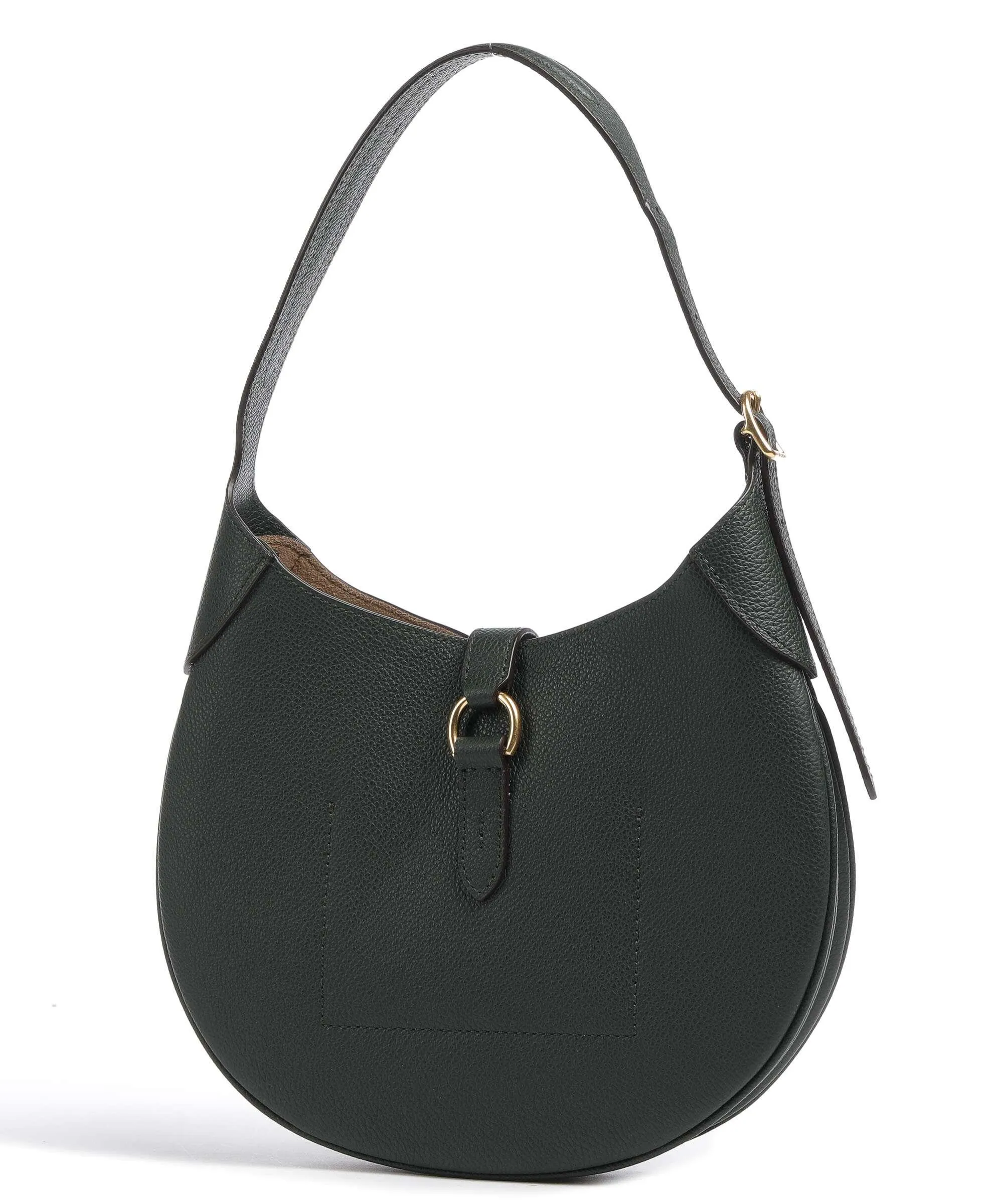  Polo Ralph Lauren ID Collection Borsa hobo pelle di vacchetta grana verde scuro  