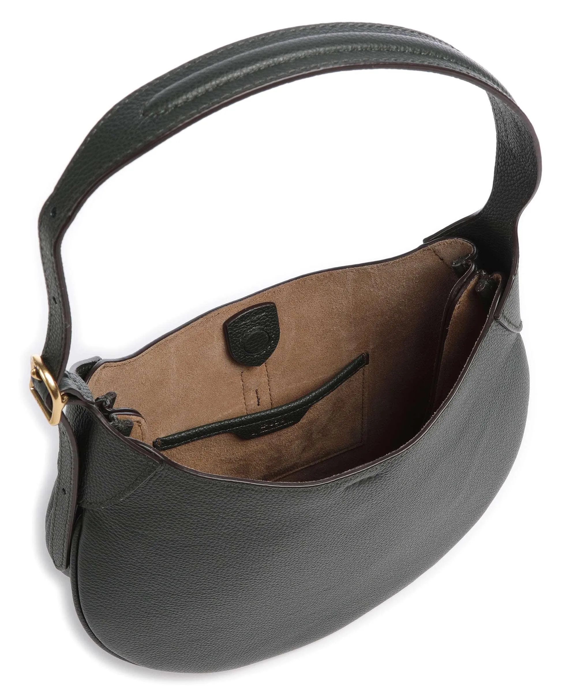  Polo Ralph Lauren ID Collection Borsa hobo pelle di vacchetta grana verde scuro  