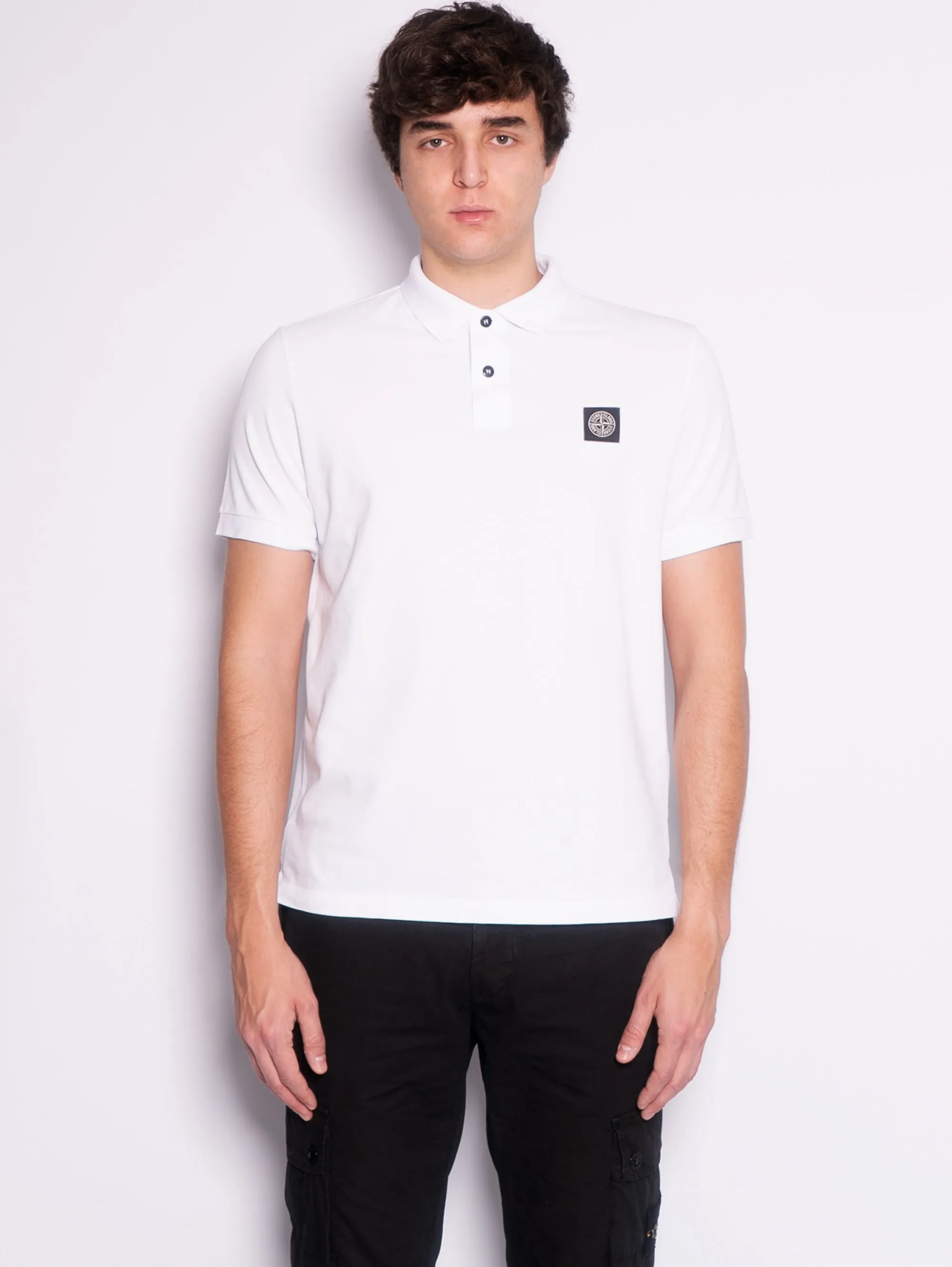 Polo Slim Fit in Cotone Organico Bianco